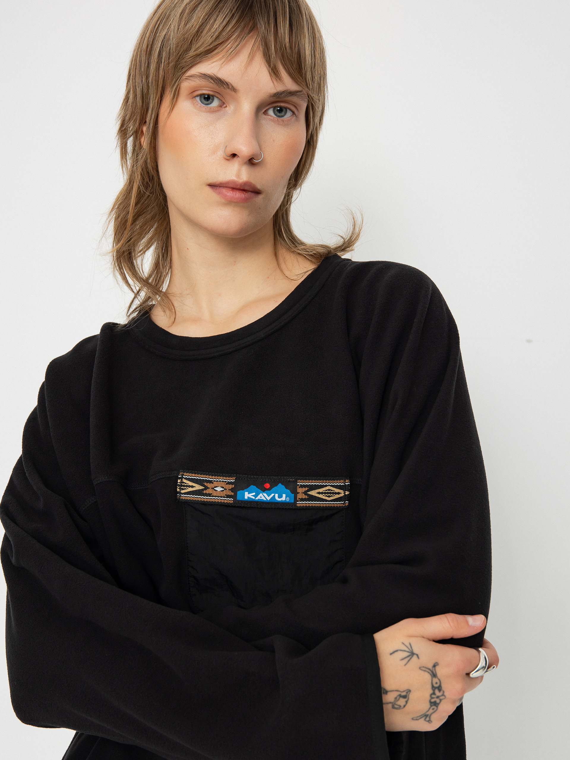 Мъжки Поларени суитшърт Kavu Kelowna (black)