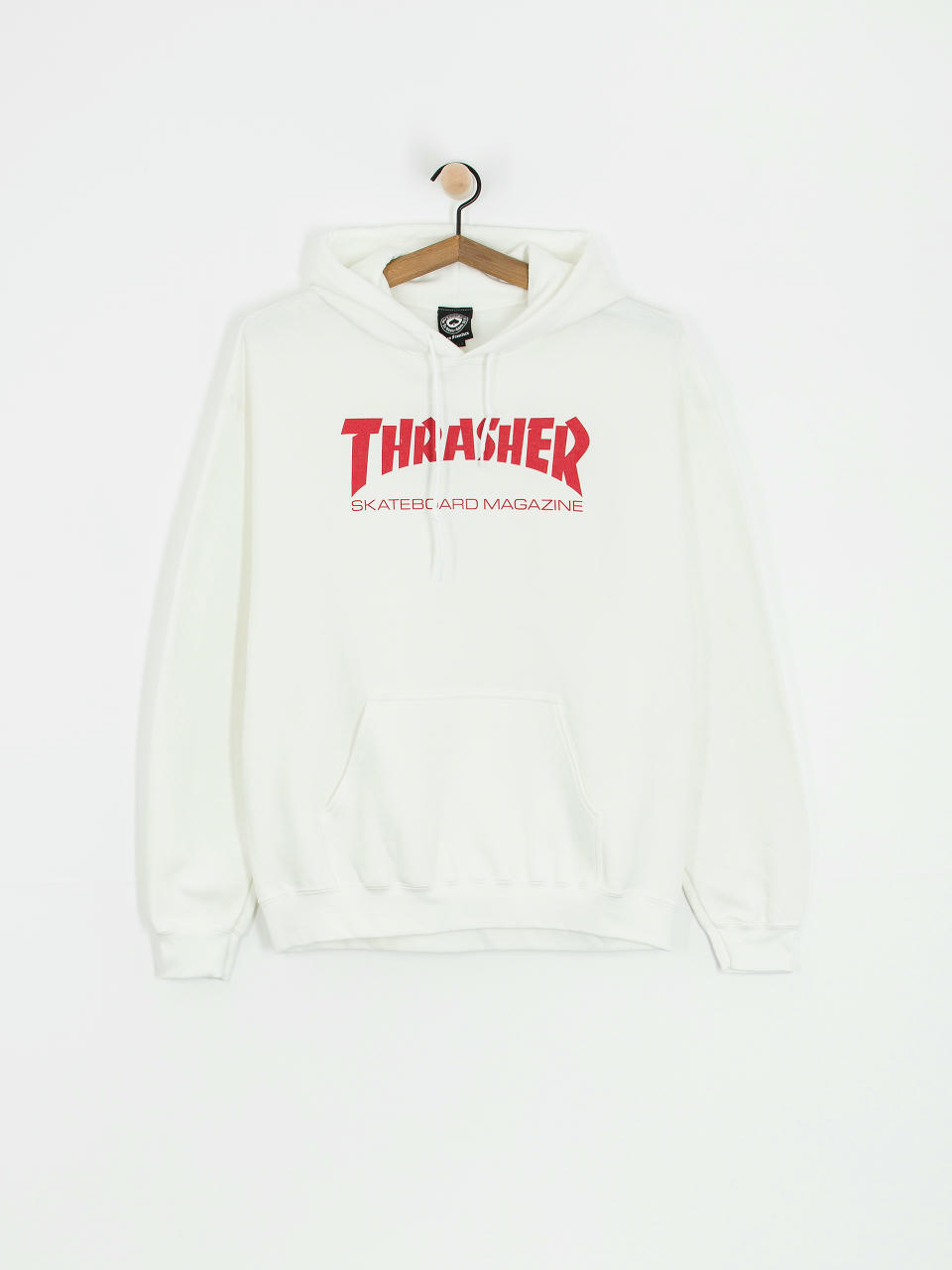 Суитшърт с качулка Thrasher Skate Mag HD (white/red)