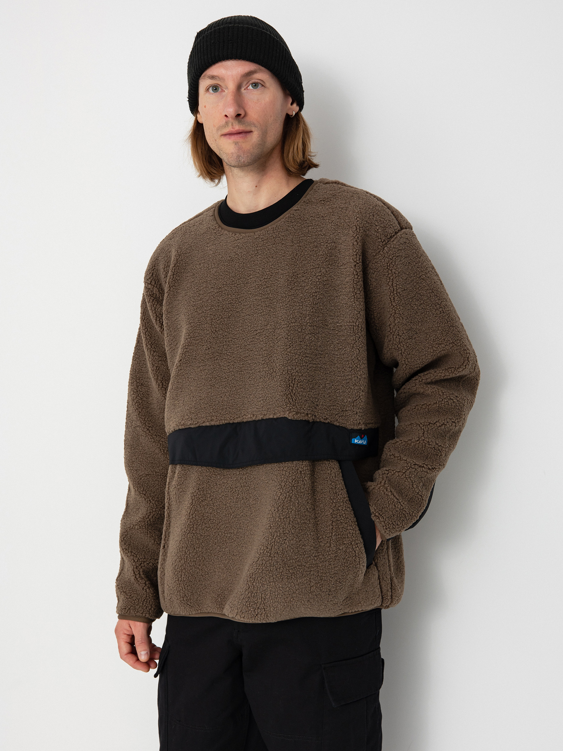 Поларени суитшърт Kavu Port Pullover (walnut)