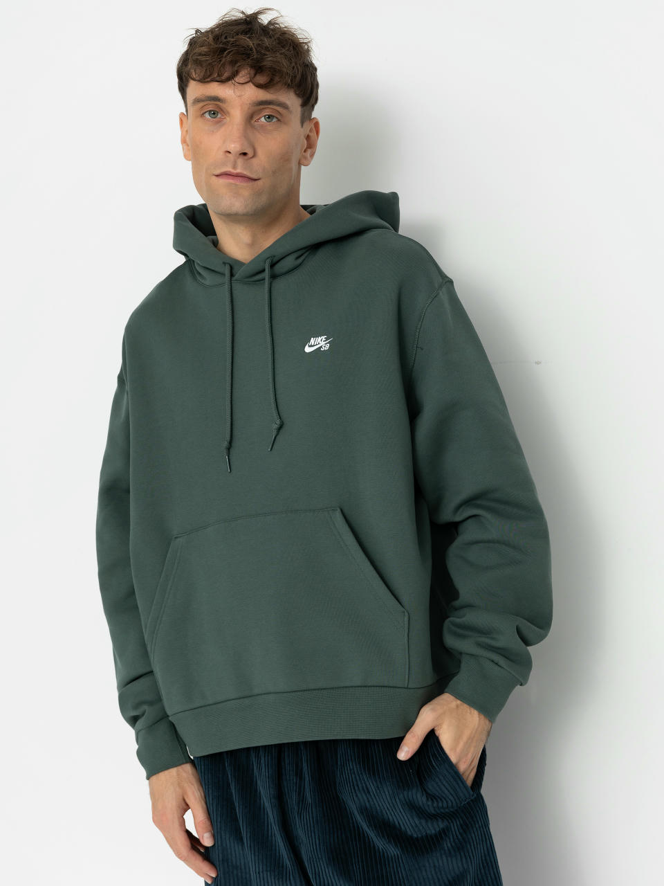 Суитшърт с качулка Nike SB Essential Logo HD (vintage green/white)