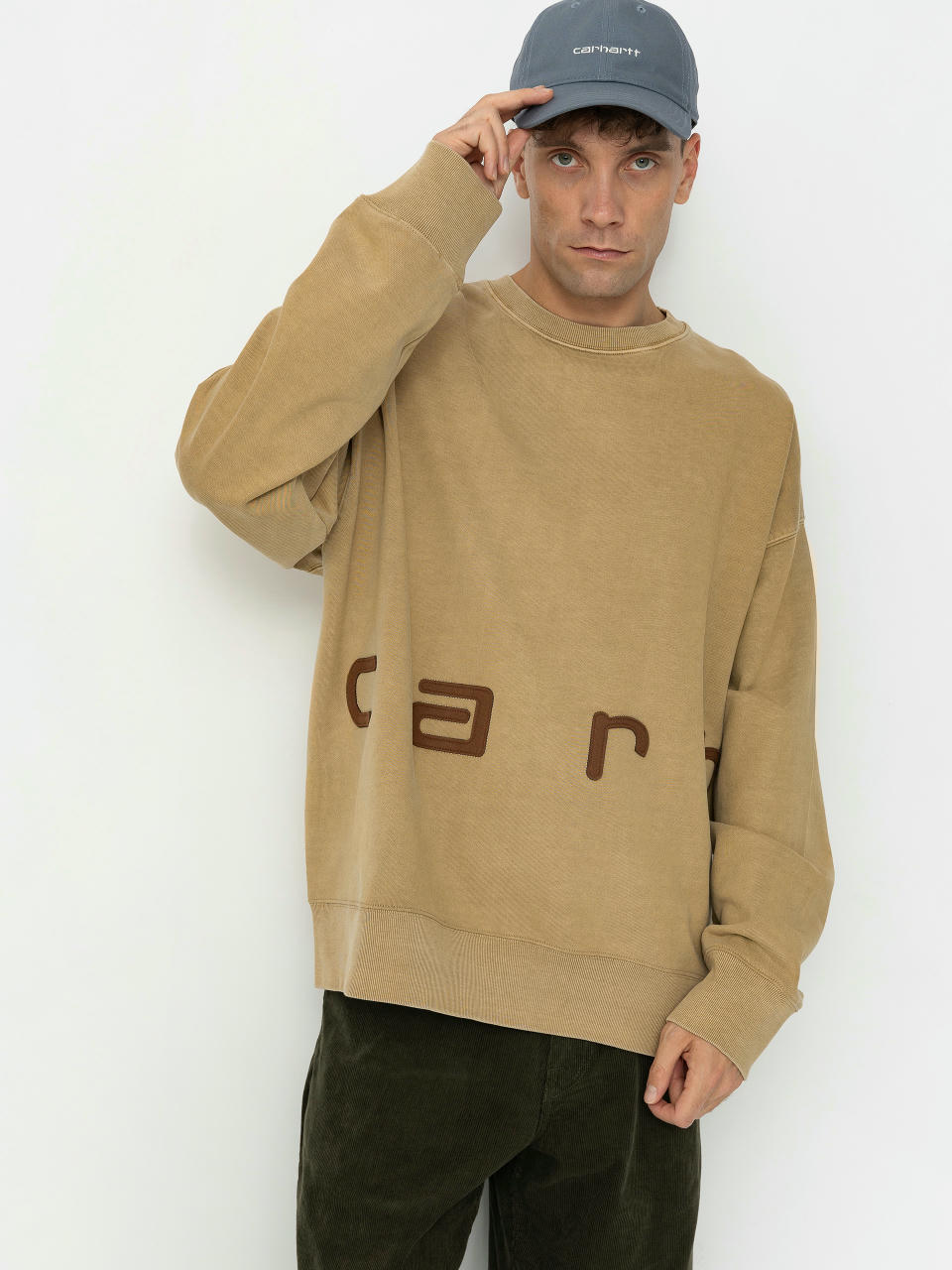 Суитшърт Carhartt WIP Felt Script (peanut/tobacco)