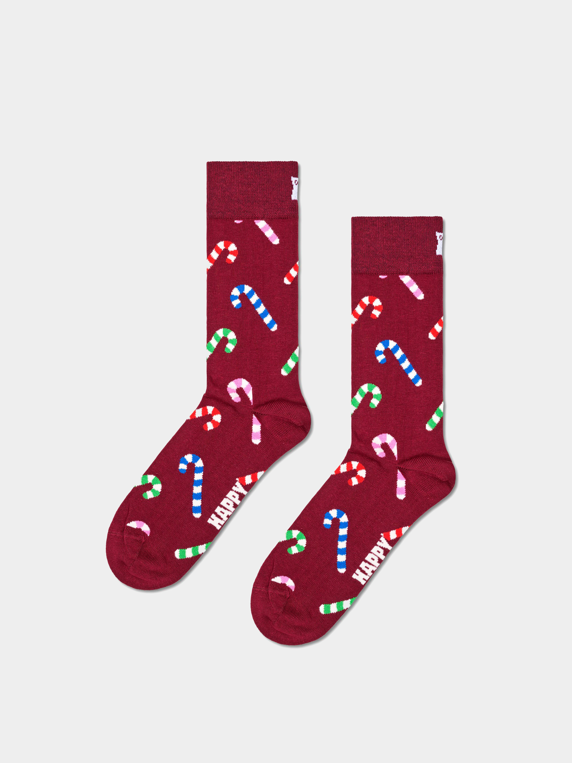 Чорапи Happy Socks 2-Pack Holiday Striped Cracker Gift Set (dark red)