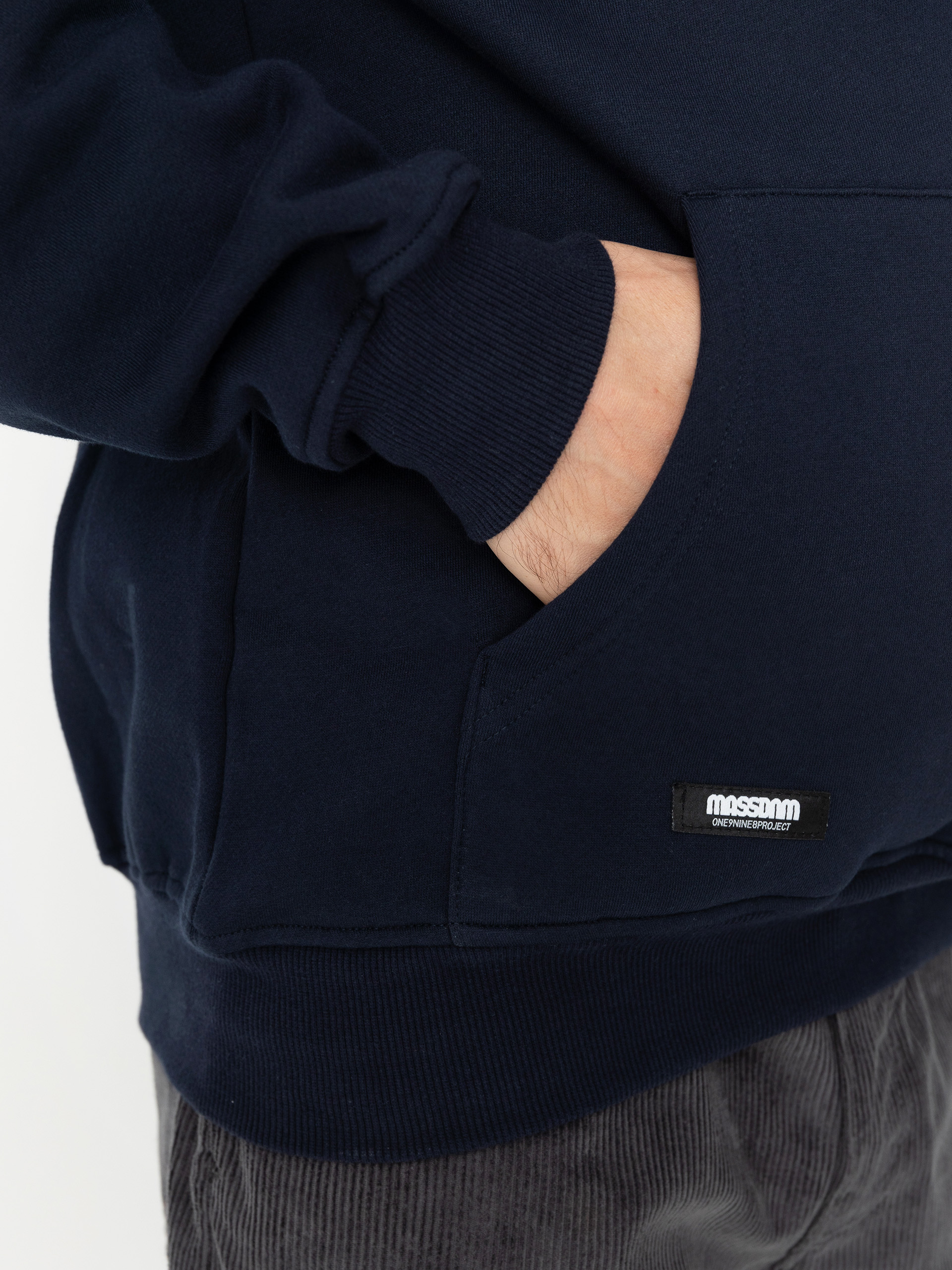 Суитшърт с качулка MassDnm Patch HD (navy)