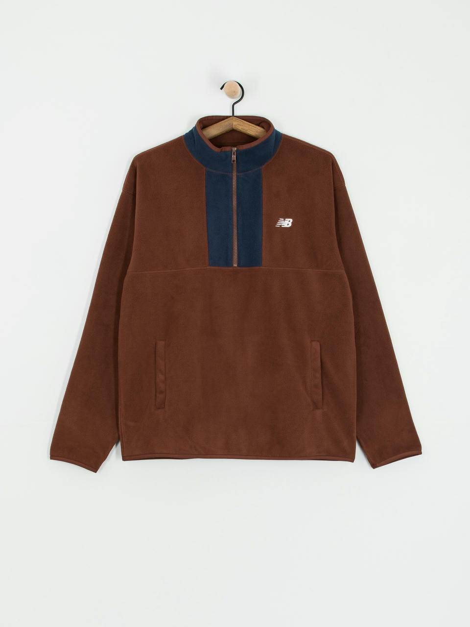 Мъжки Поларени суитшърт New Balance Fleece 1/2 Zip (richoak)