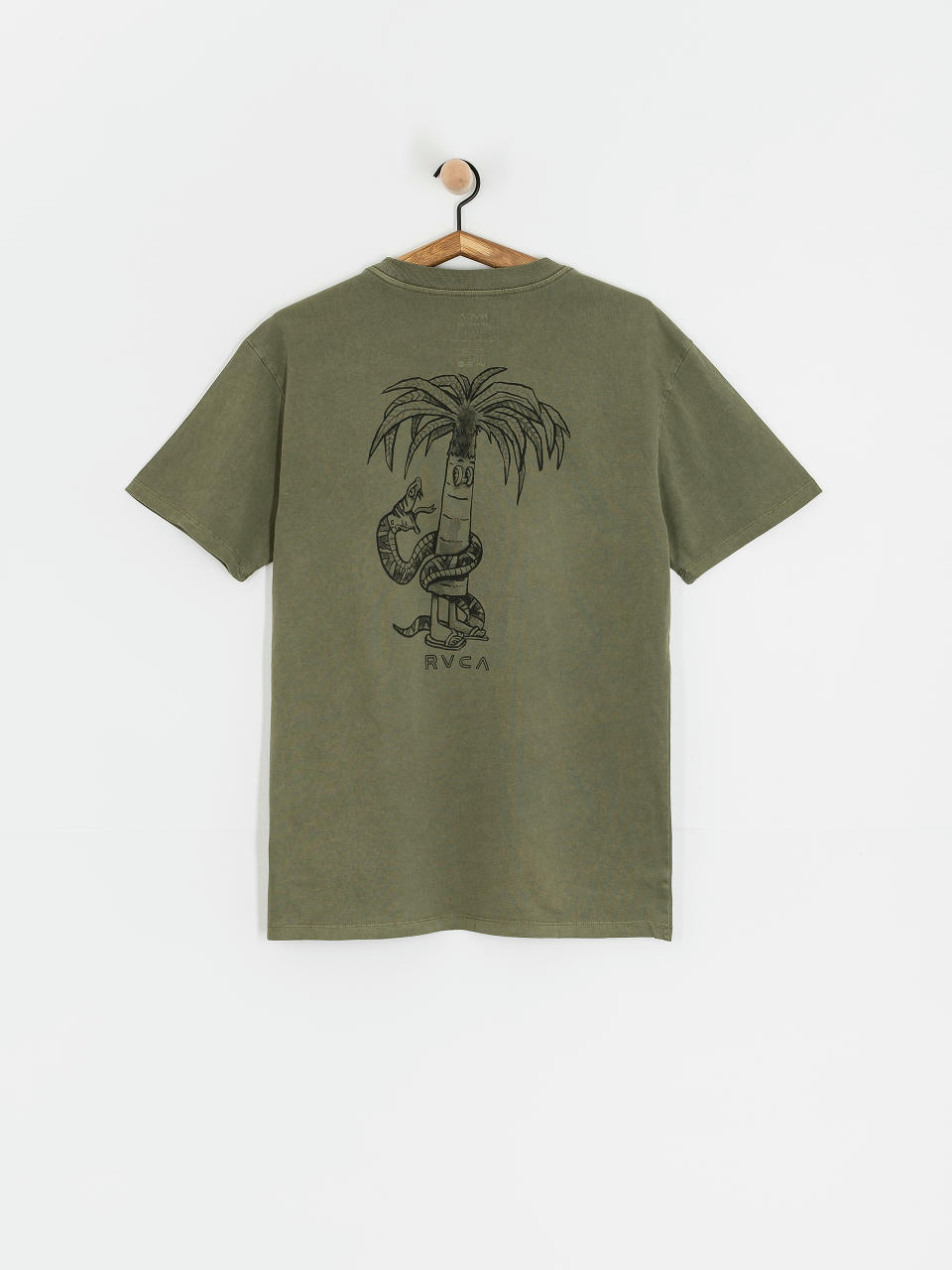 Тениска RVCA Pommier Palms (olive)