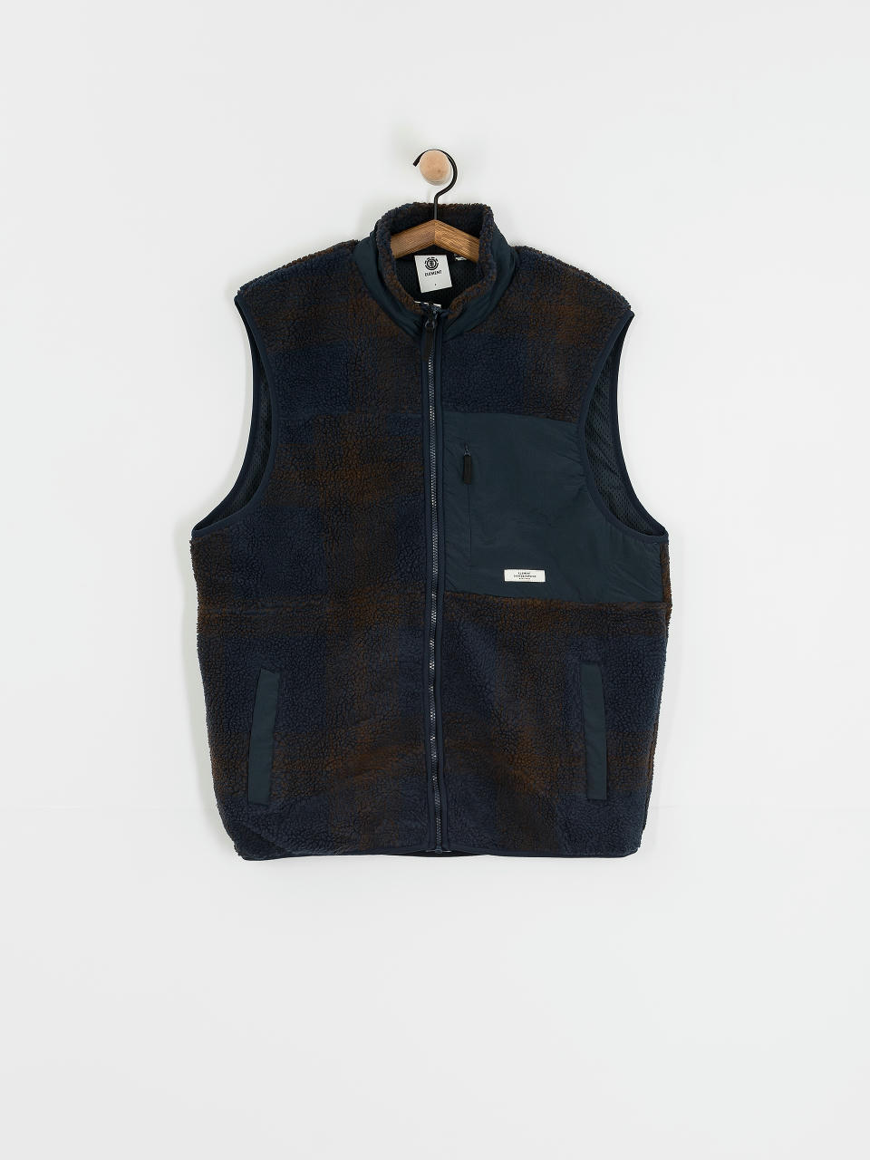 Елек Element Lake Vest Sherpa (eclipse navy/java plaid)