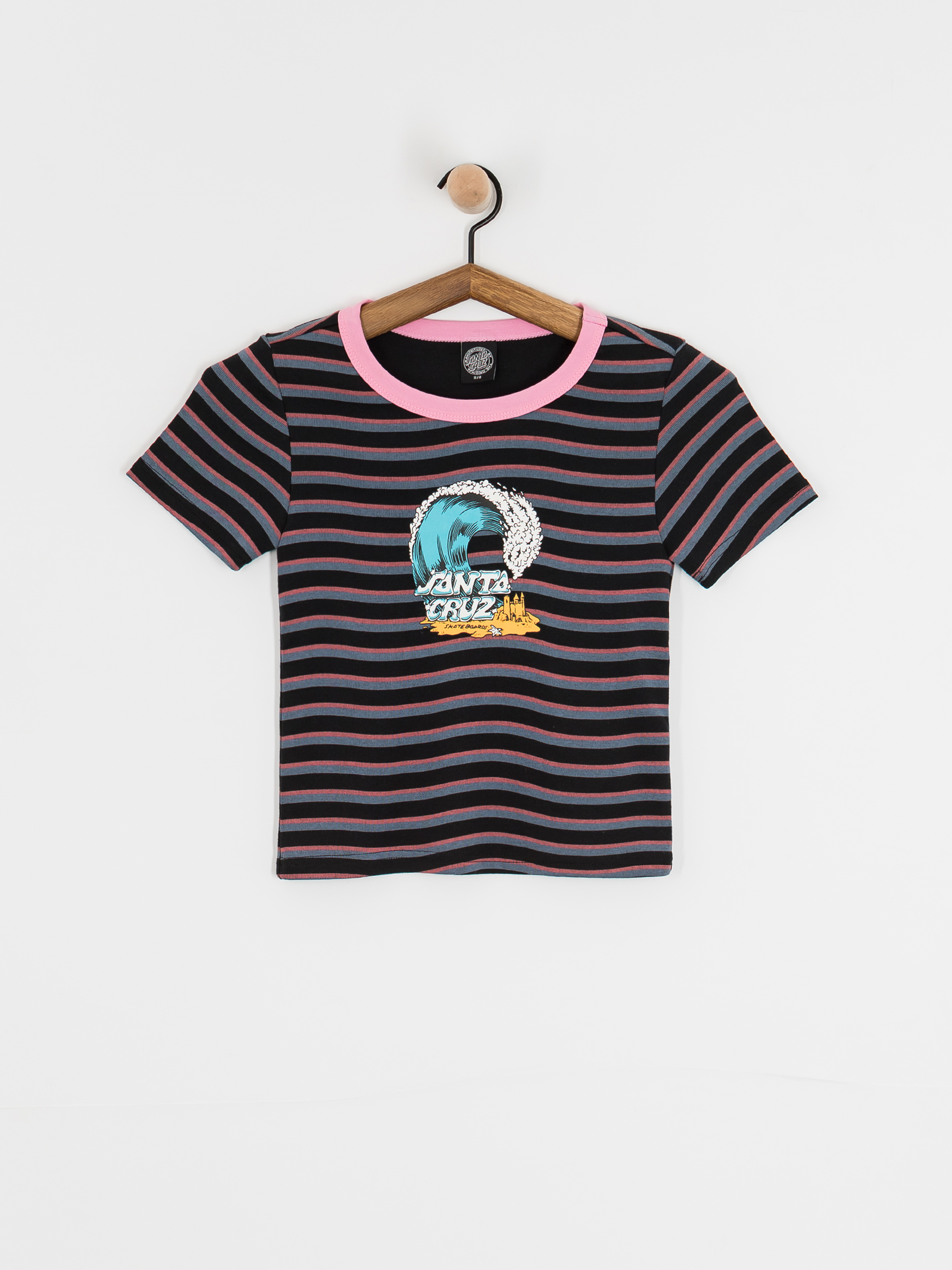 Тениска Santa Cruz Onshore Front Wmn (black wave stripe)