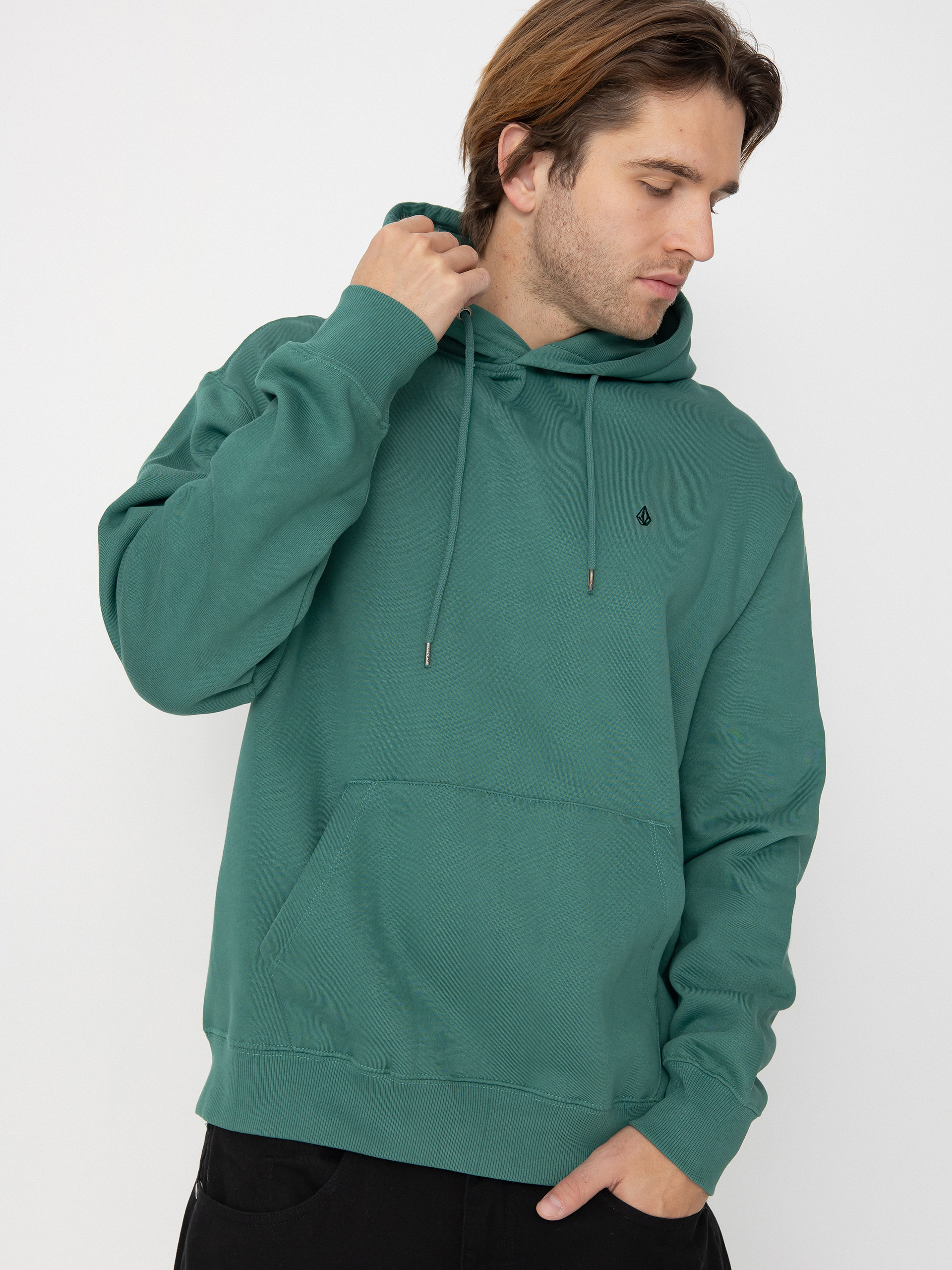 Суитшърт с качулка Volcom Single Stone HD (sea green)