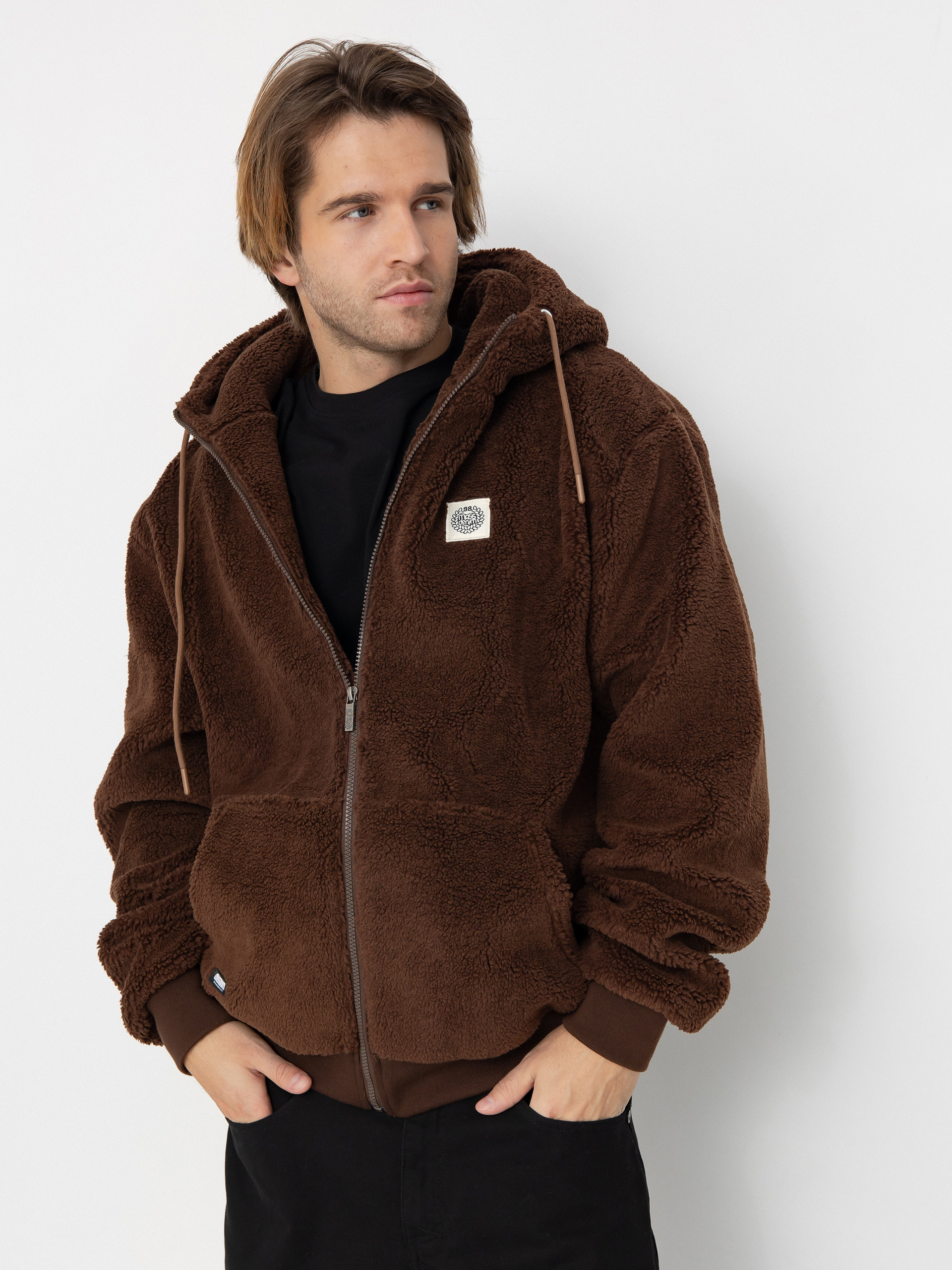 Яке MassDnm Patch Teddy Zip Hoody (brown)