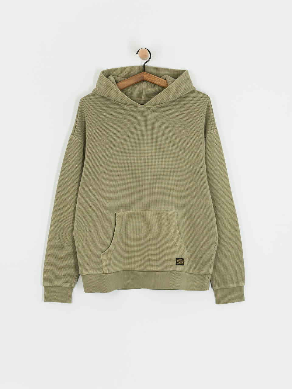 Суитшърт с качулка RVCA Dayshift Thermal HD (olive)