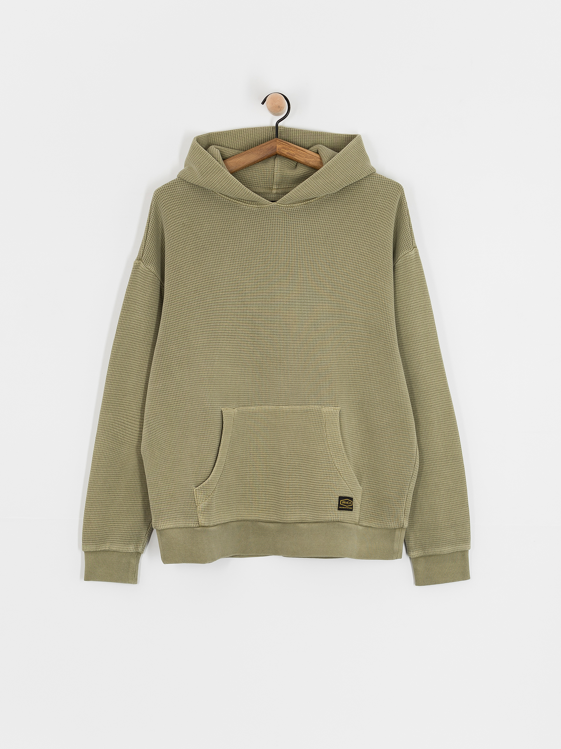 Суитшърт с качулка RVCA Dayshift Thermal HD (olive)
