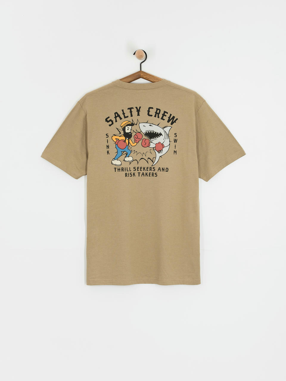 Тениска Salty Crew Fish Fight Standard (khaki heather)