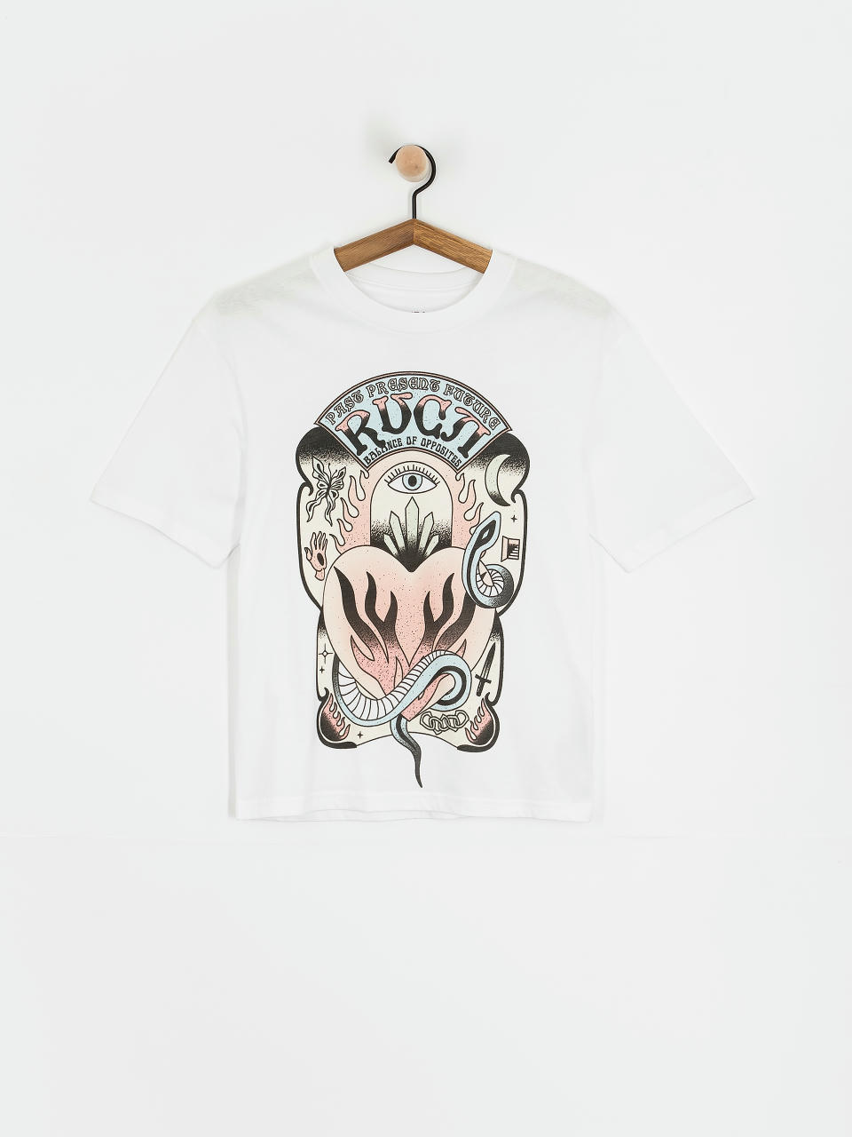 Тениска RVCA Burning Wmn (antique white)