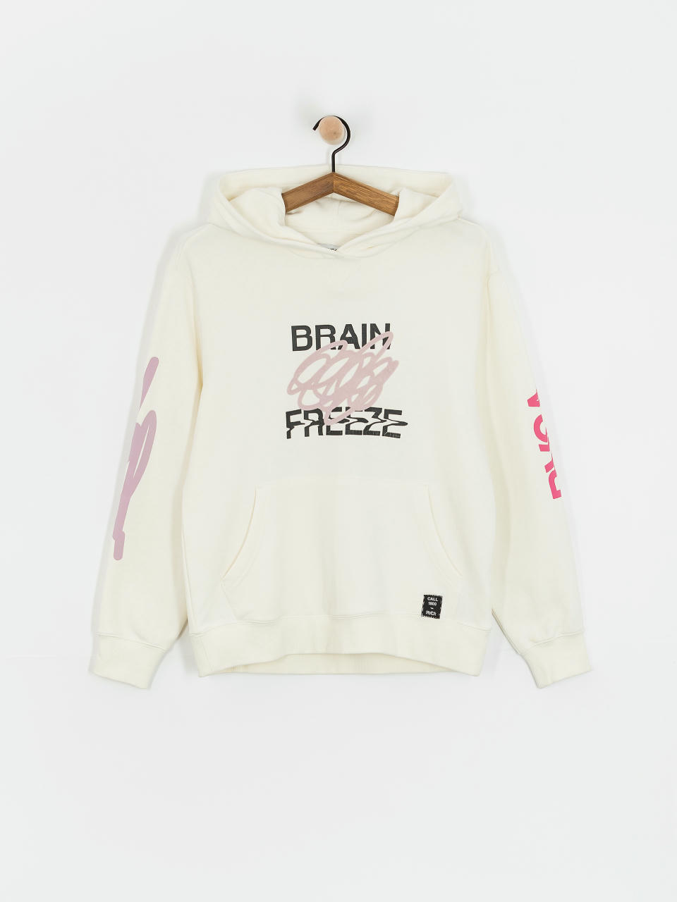 Суитшърт с качулка RVCA Brain Freeze Slouched HD Wmn (eggshell)