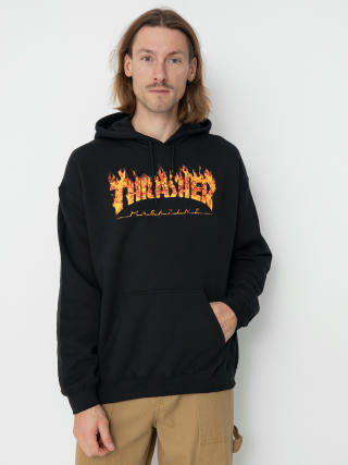 Суитшърт с качулка Thrasher Inferno HD (black)