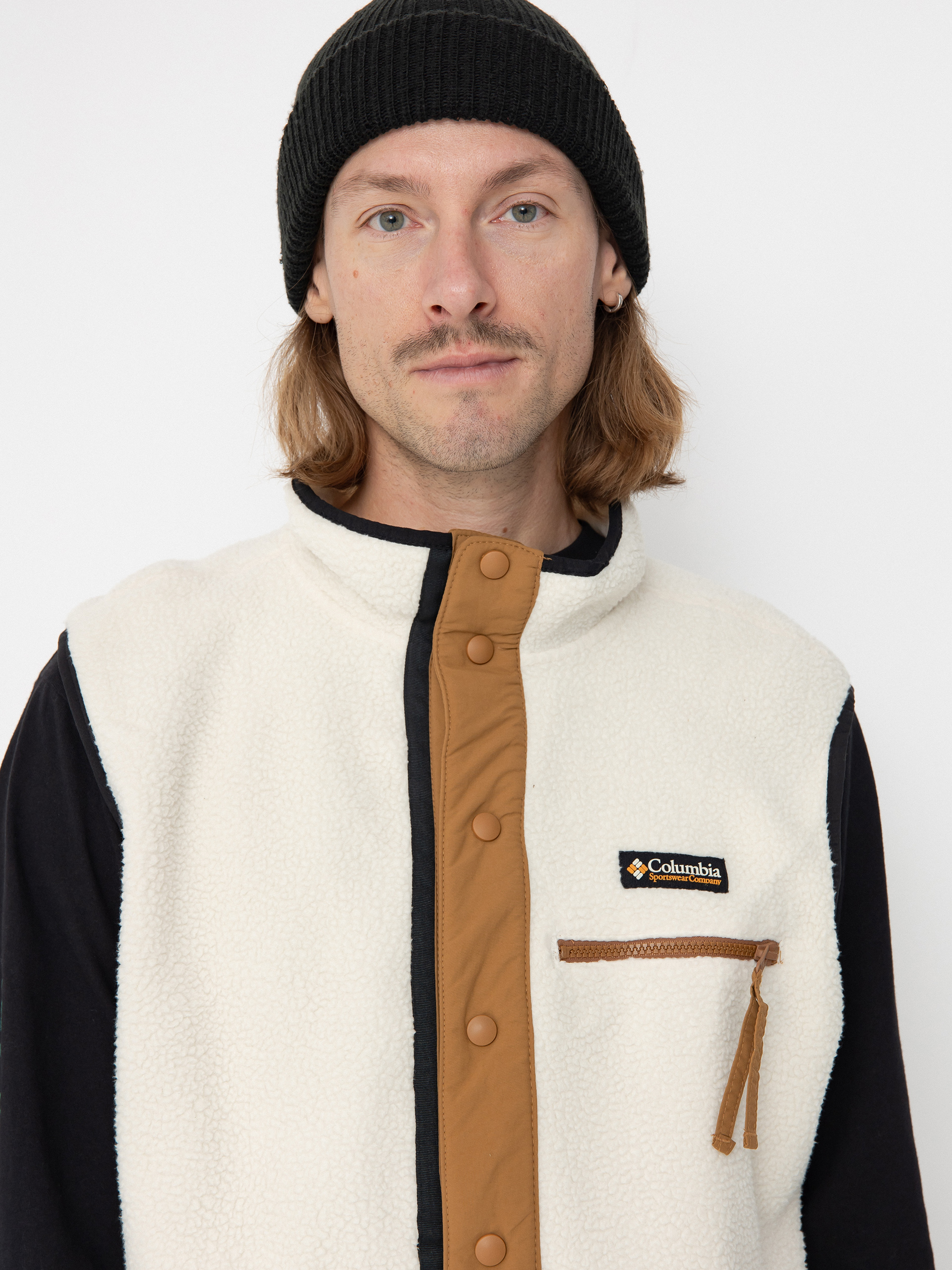 Мъжки Поларени суитшърт Columbia Helvetia II Vest (chalk)