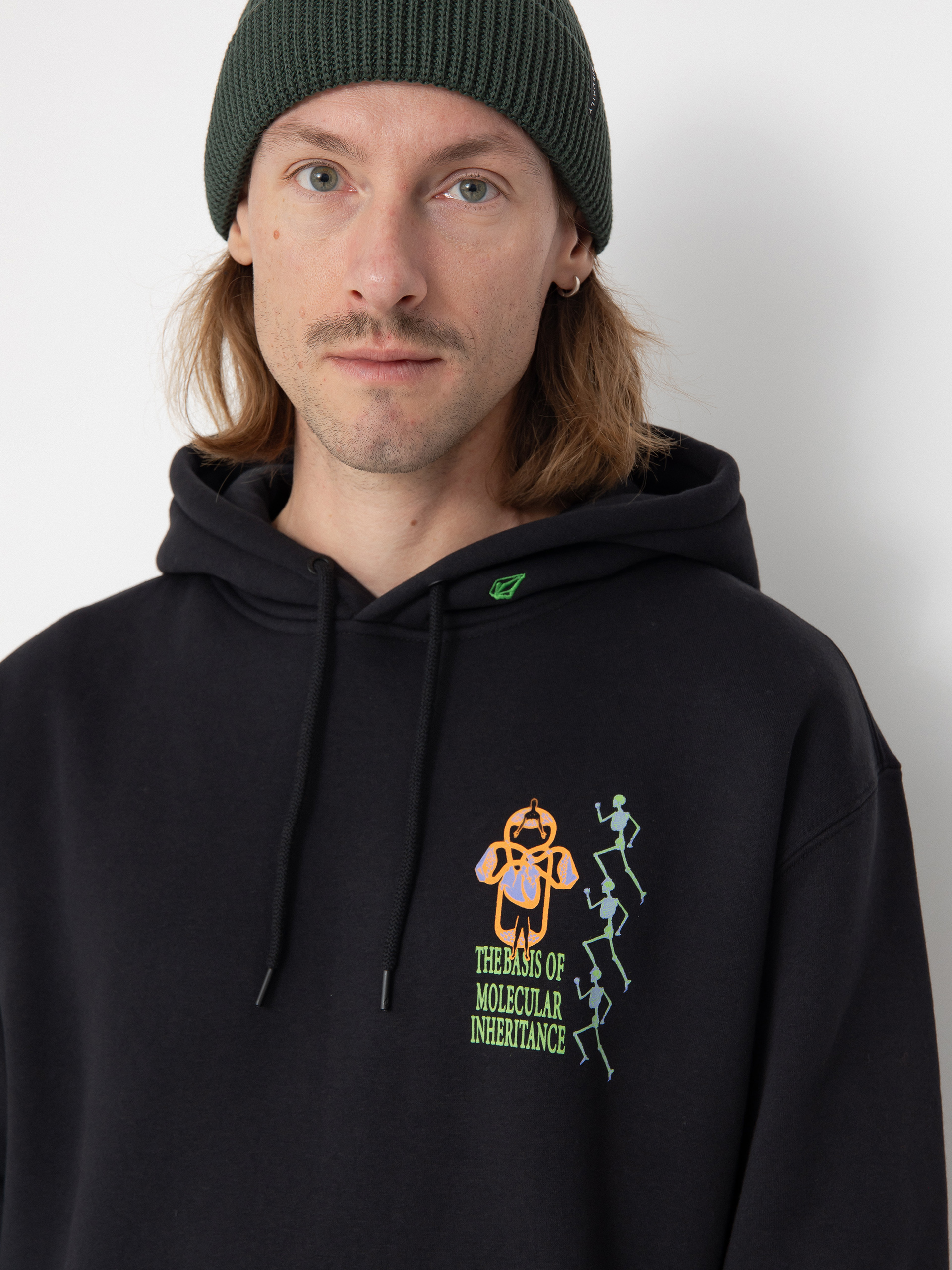 Суитшърт с качулка Volcom Noder HD (black combo)