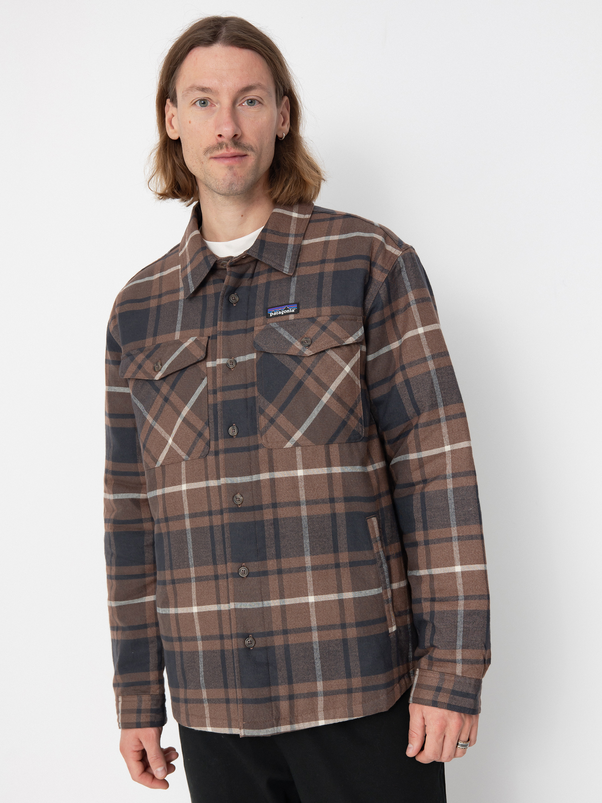 u0420u0438u0437u0430 Patagonia LW Insulated Fjord Flannel (outdoor molasses brown)