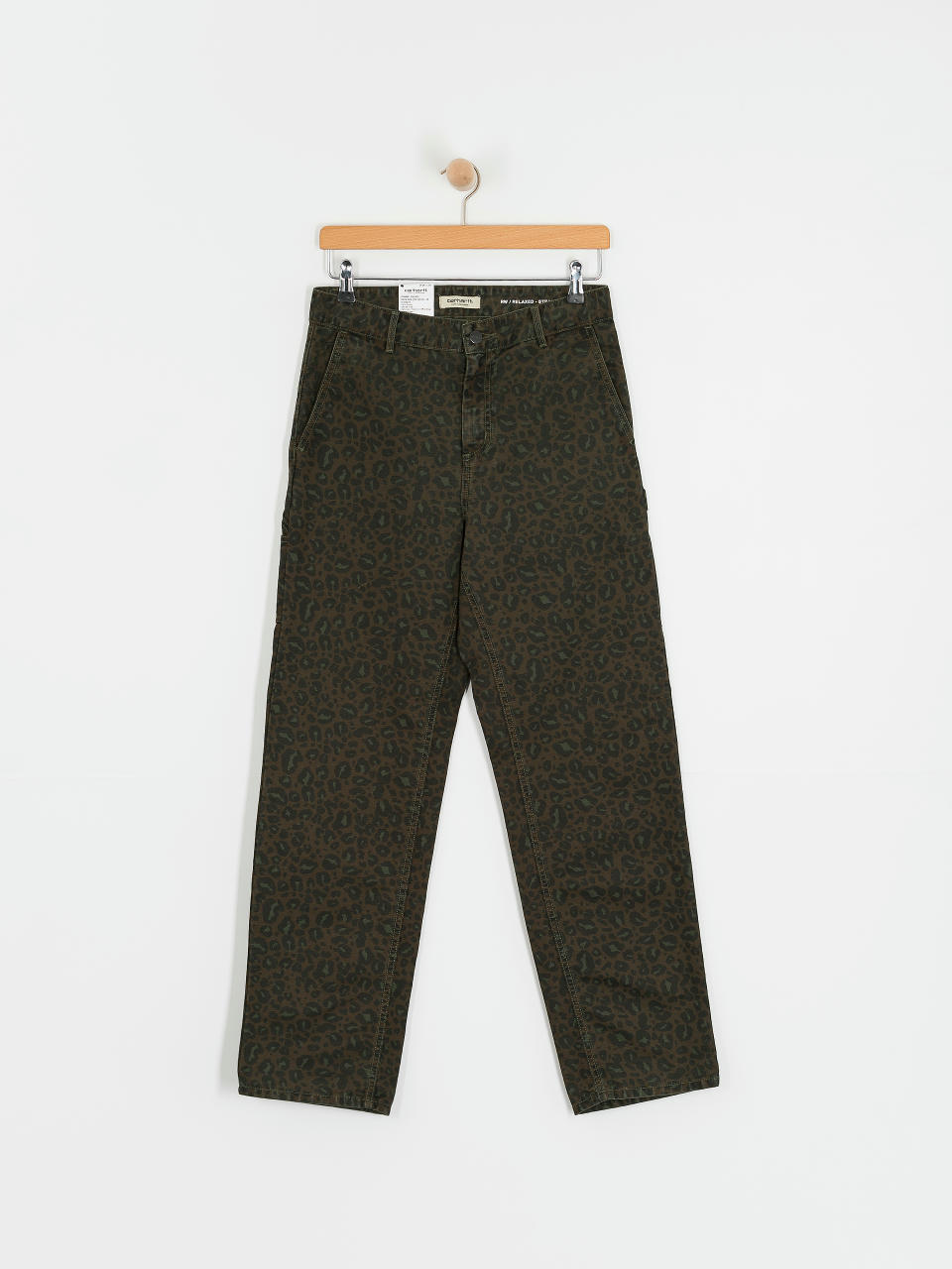 Панталони Carhartt WIP Leo Pierce Wmn (camo leo/tamarind/office green)