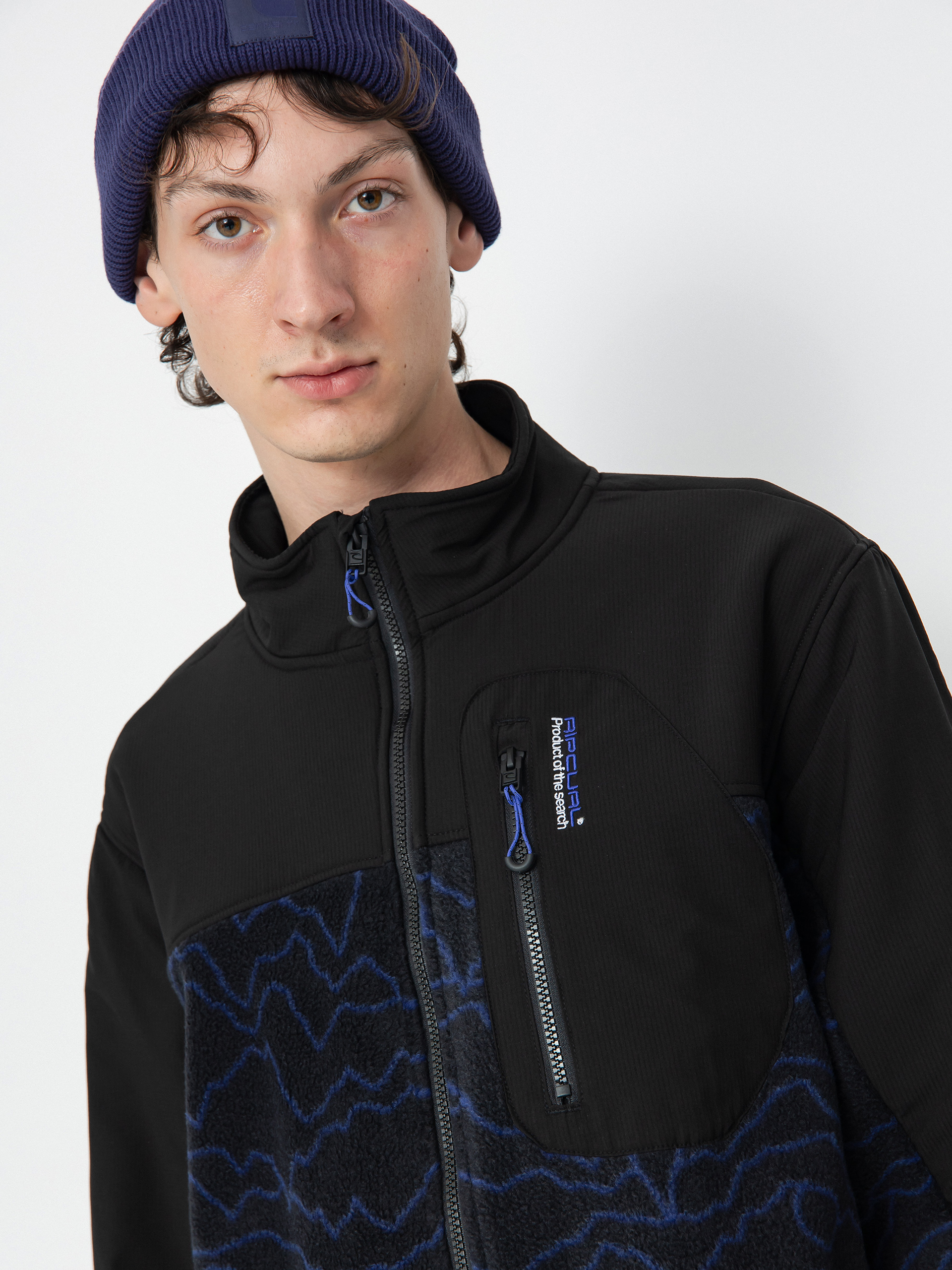 Мъжки Суитшърт Rip Curl Anti Series Search Zip Crew (black/berry)