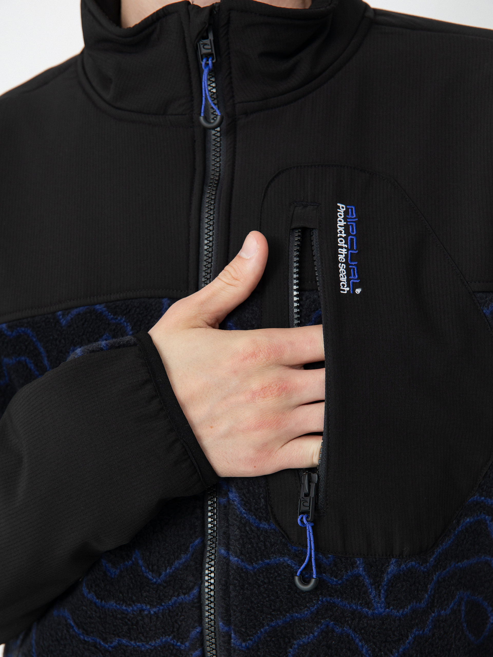 Мъжки Суитшърт Rip Curl Anti Series Search Zip Crew (black/berry)