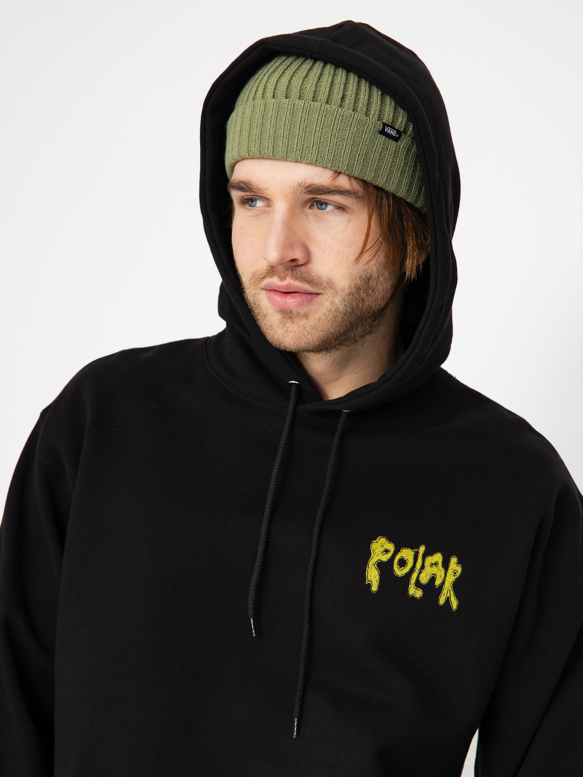 Суитшърт с качулка Polar Skate Dave Bear HD (black)