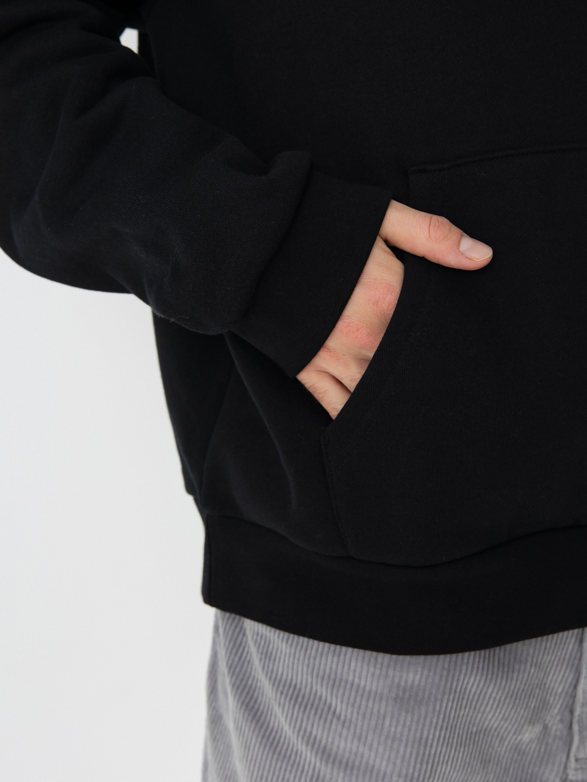 Суитшърт с качулка OBEY Services Extra Heavy HD (black)