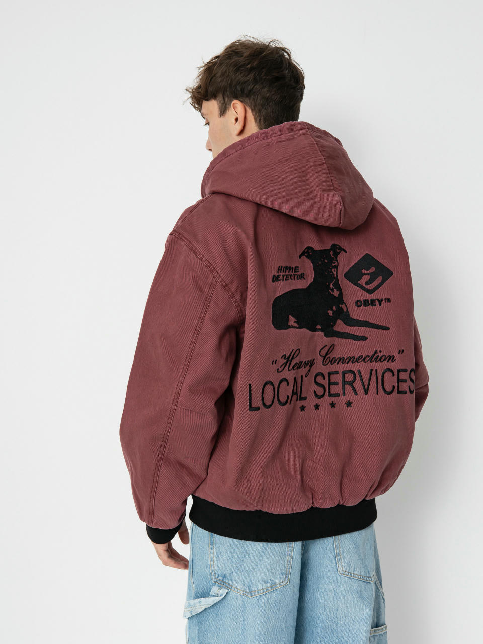 Яке OBEY Local Service (wine faded wash)