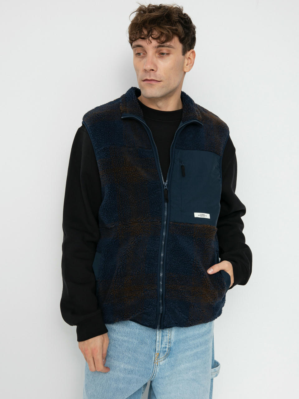 Елек Element Lake Vest Sherpa (eclipse navy/java plaid)