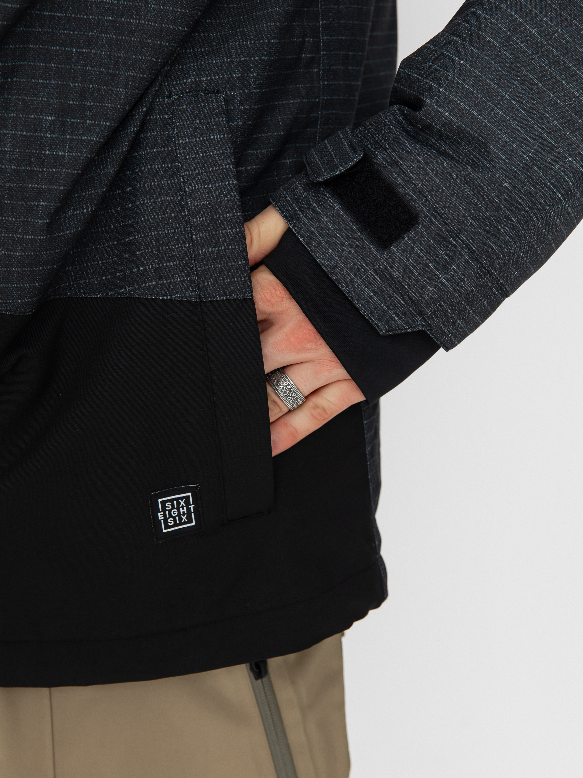 Мъжки Сноуборд яке 686 Geo Insulated (black ripstop colorblock)