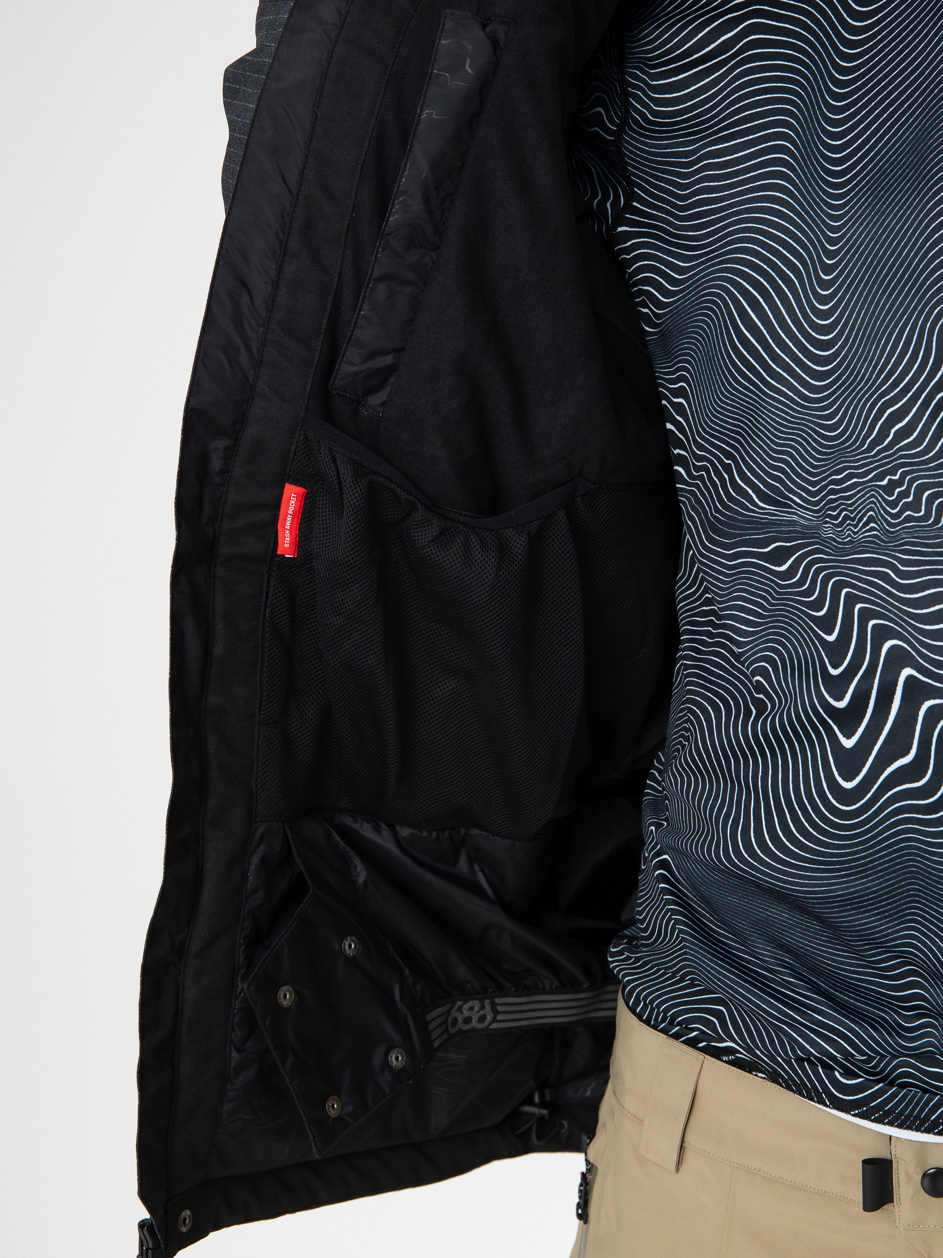 Мъжки Сноуборд яке 686 Geo Insulated (black ripstop colorblock)