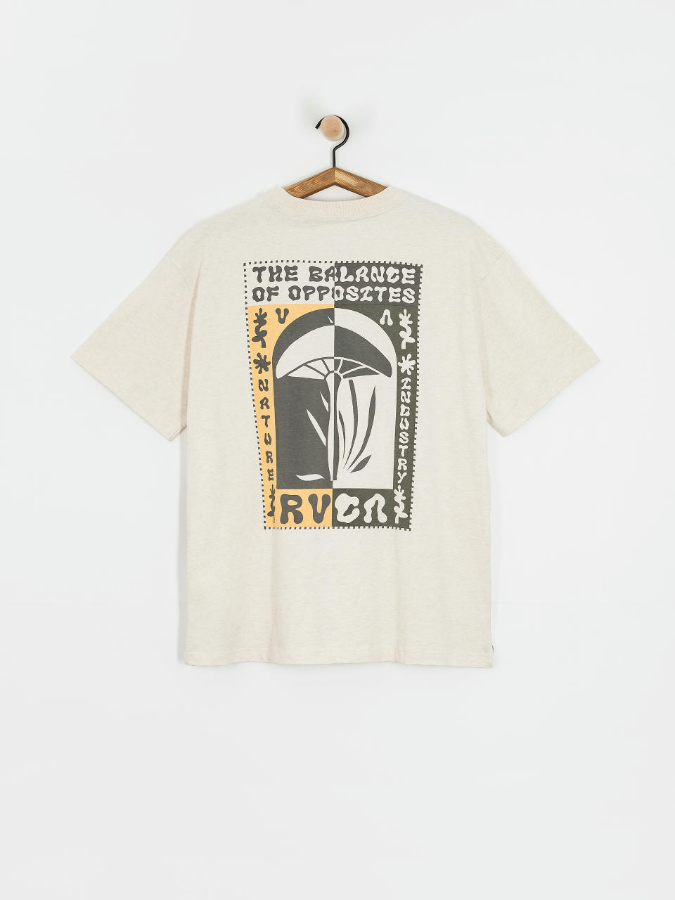 Тениска RVCA Decoshroom (oatmeal heather)