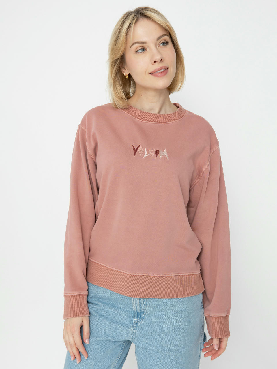 Суитшърт Volcom Spikstone Crew Wmn (mauve rose)