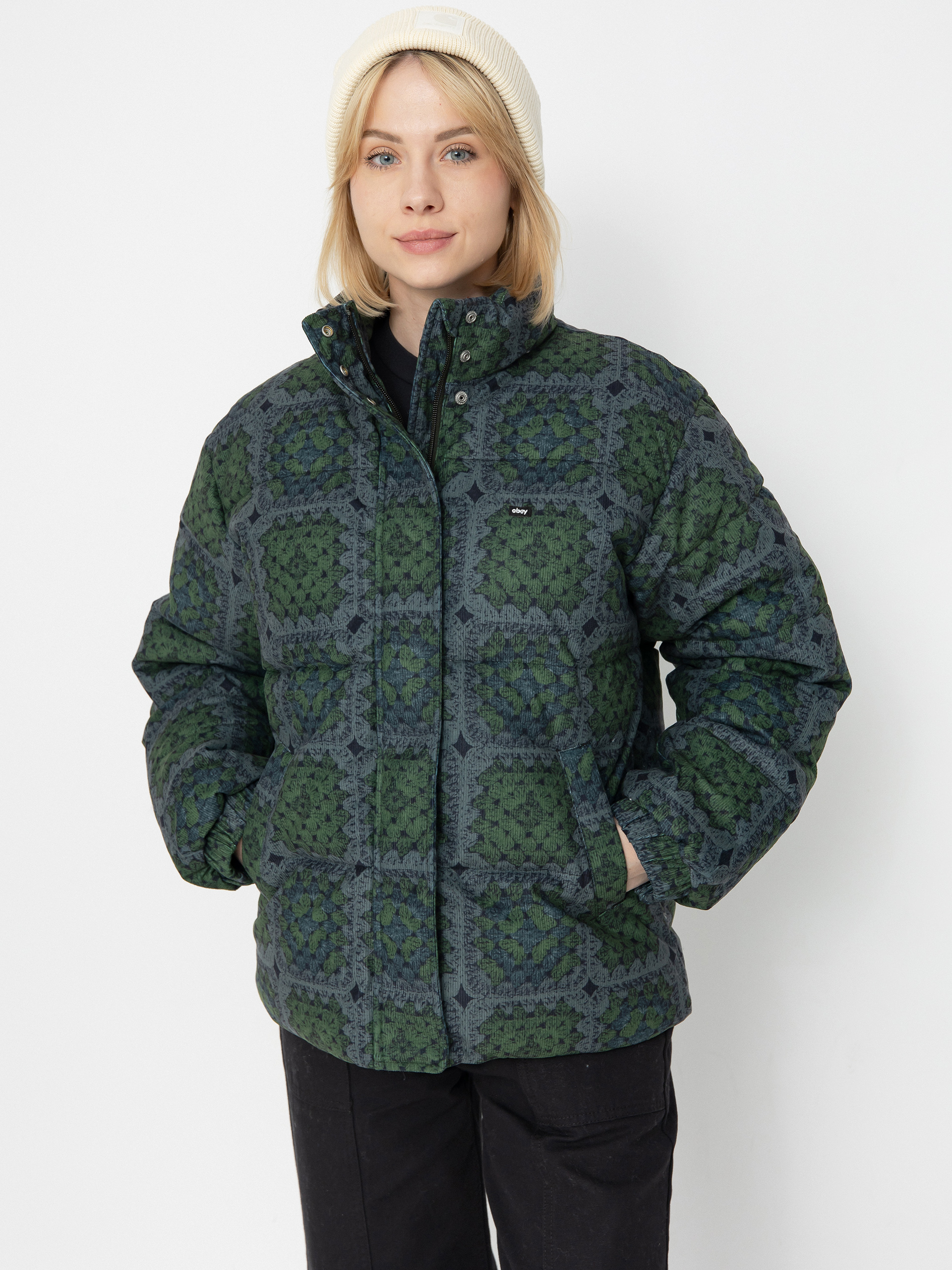 Яке OBEY Tappi Puffer Wmn (olive multi)