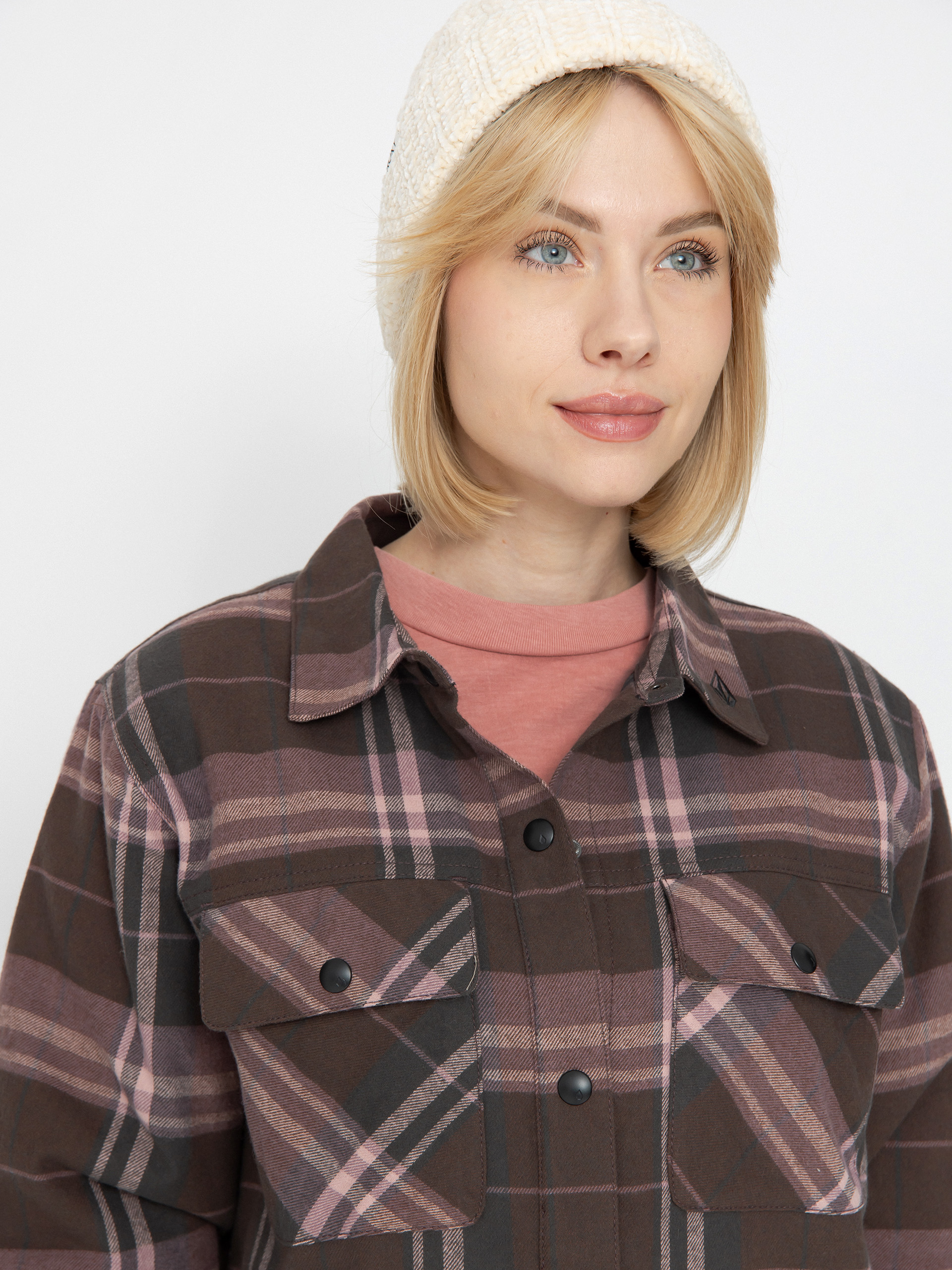 Дамска Сноуборд яке Volcom Ins Riding Flannel (dusty lavender)