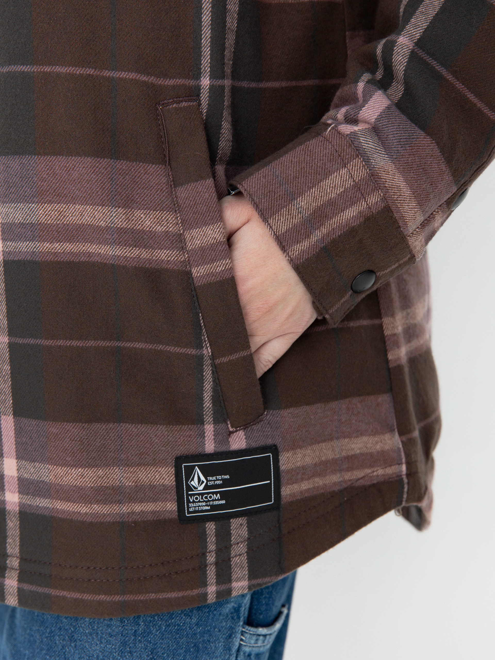 Дамска Сноуборд яке Volcom Ins Riding Flannel (dusty lavender)