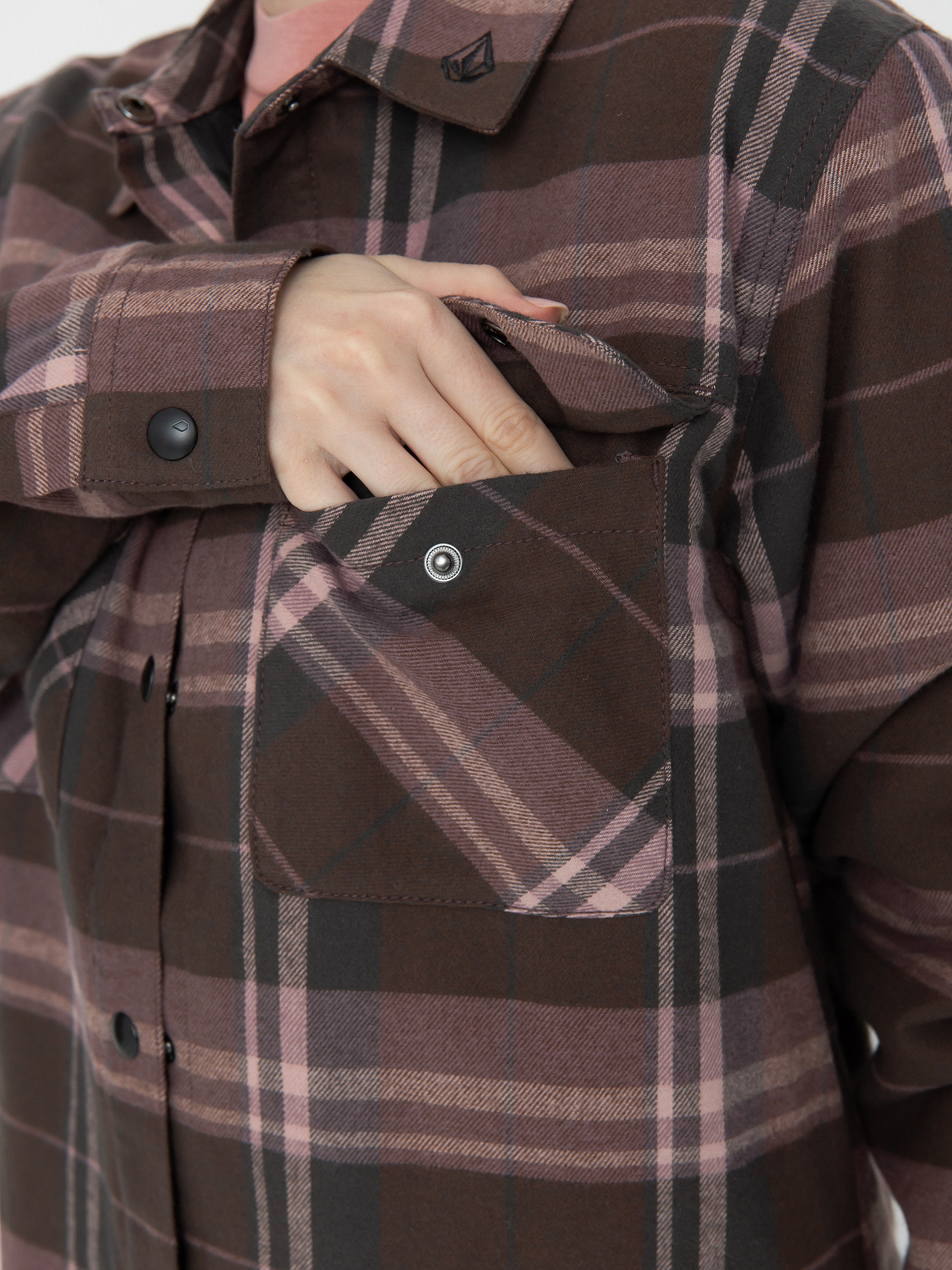 Дамска Сноуборд яке Volcom Ins Riding Flannel (dusty lavender)