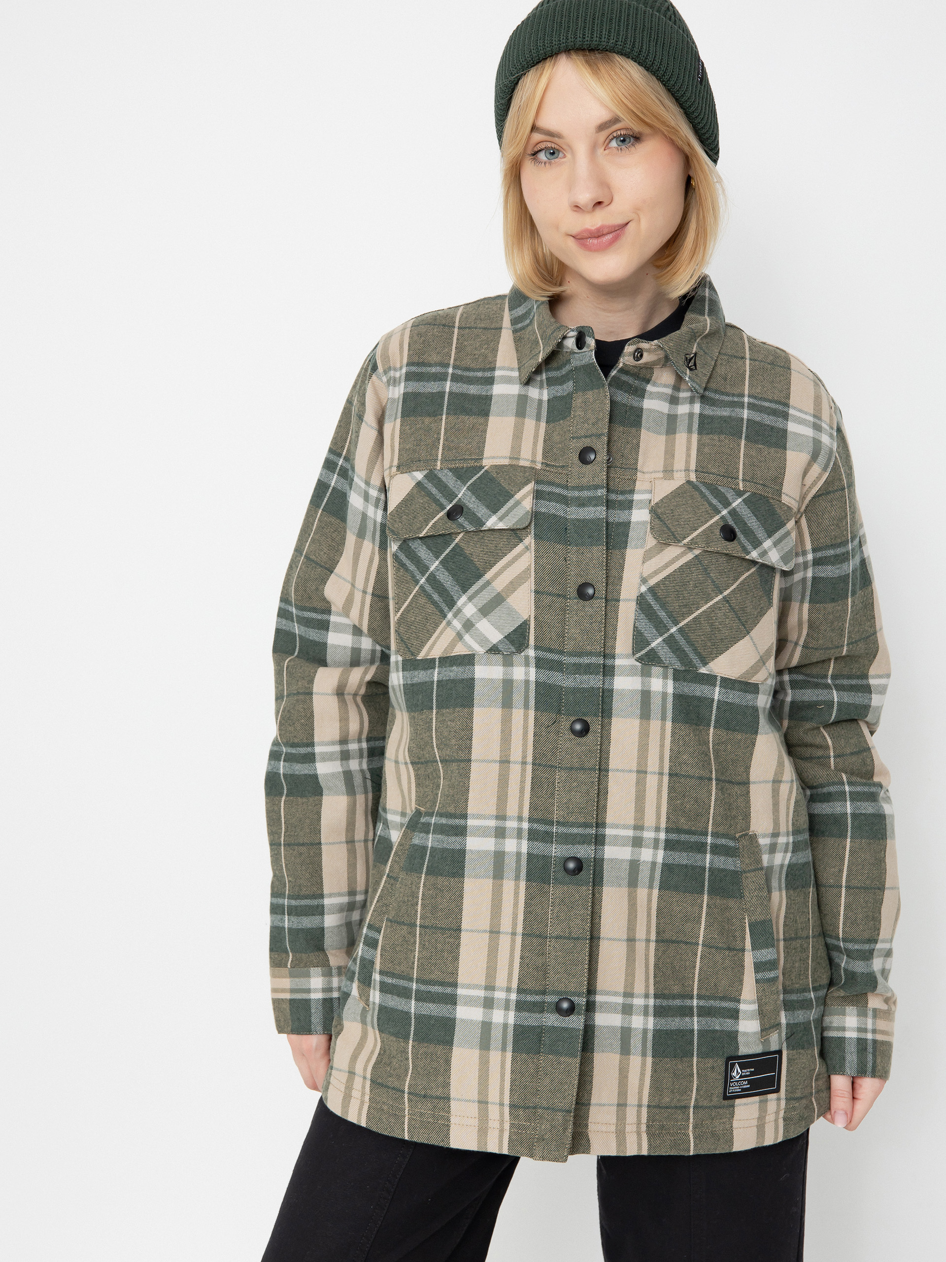 u0421u043du043eu0443u0431u043eu0440u0434 u044fu043au0435 Volcom Ins Riding Flannel Wmn (sand)