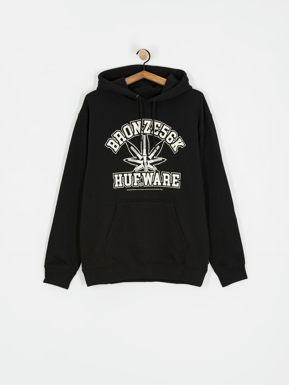 Суитшърт с качулка HUF X Bronze Plantware HD (black)