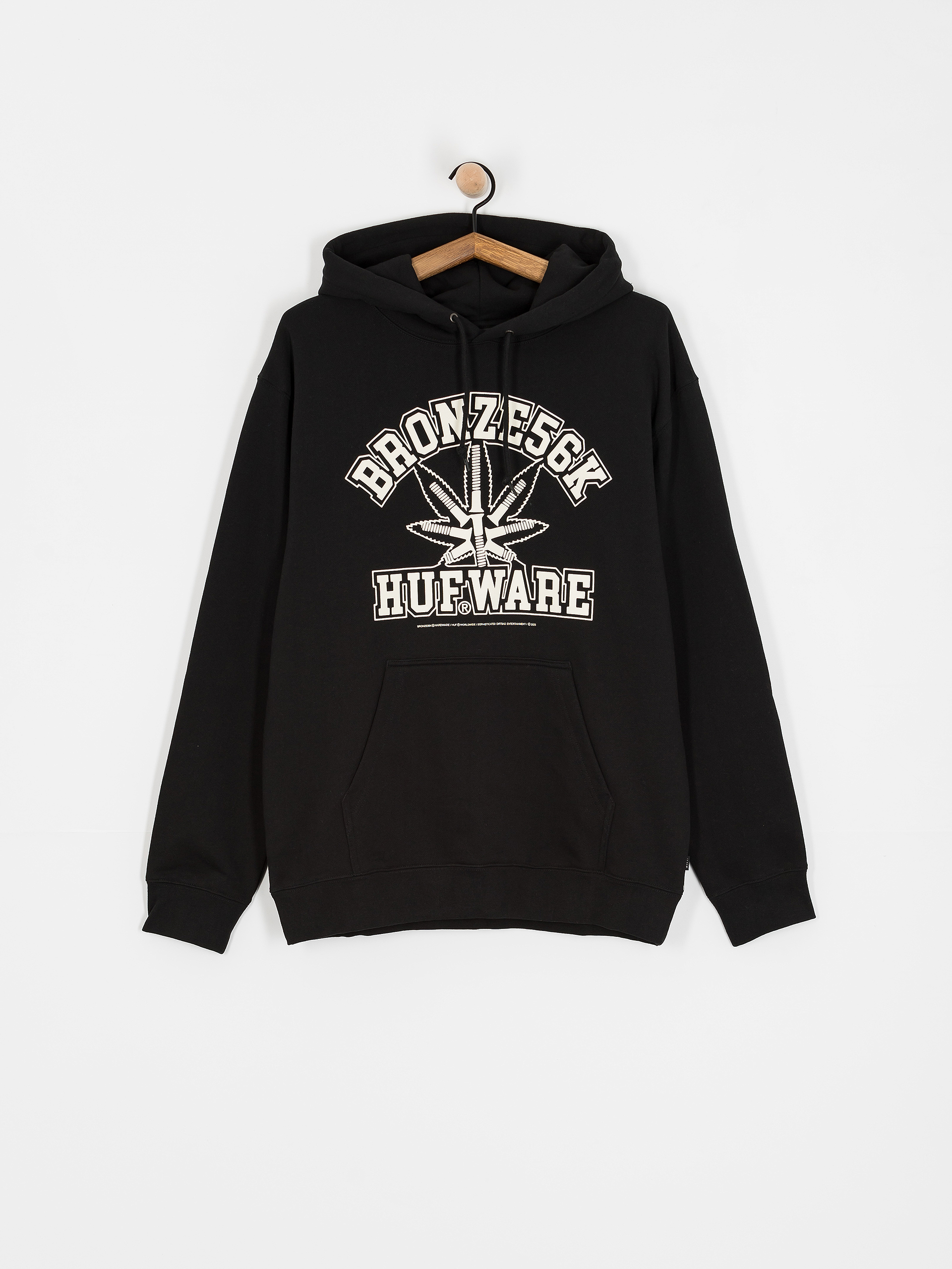 Суитшърт с качулка HUF X Bronze Plantware HD (black)