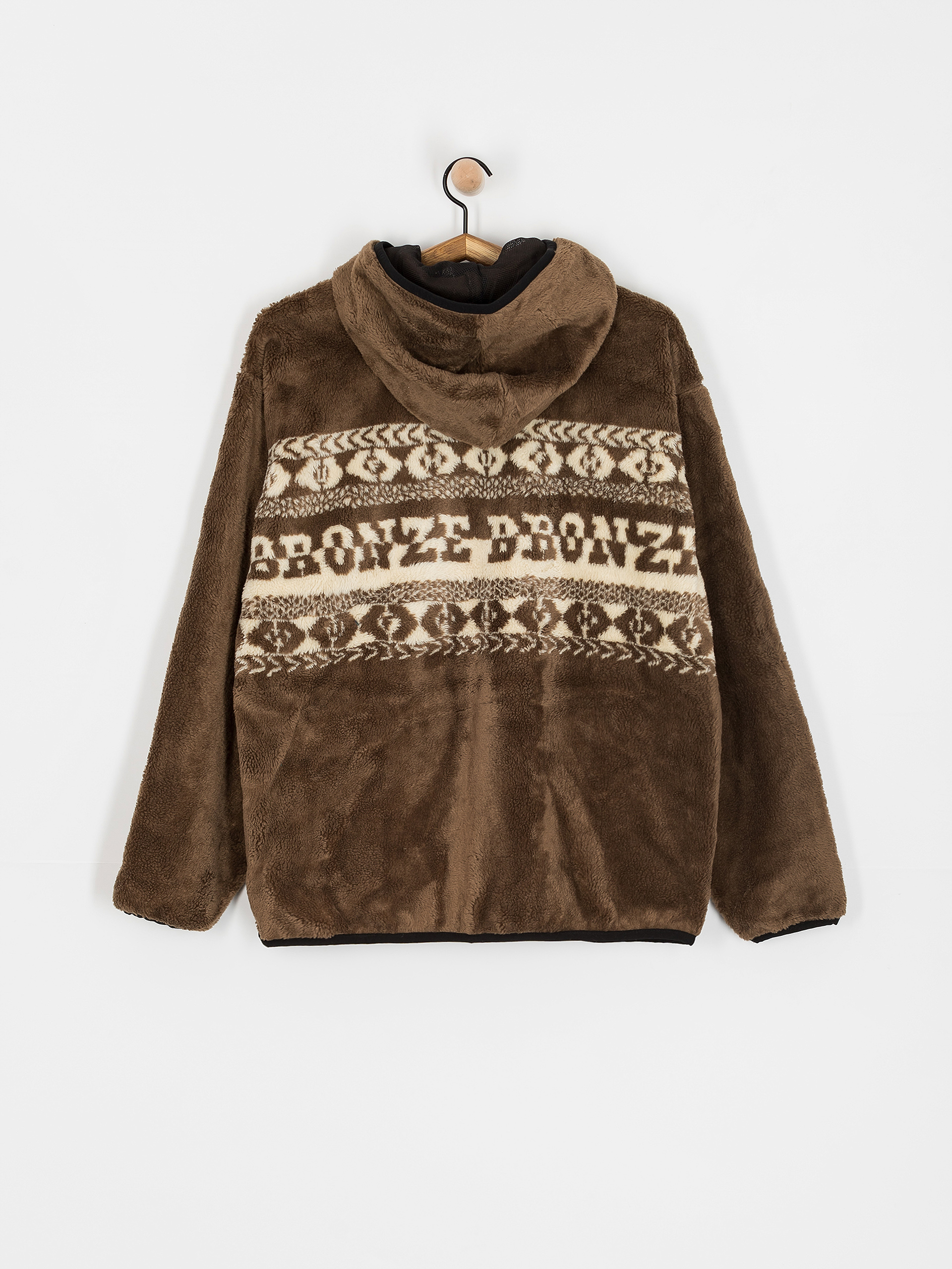 Мъжки Поларени суитшърт HUF X Bronze High Pile (brown)