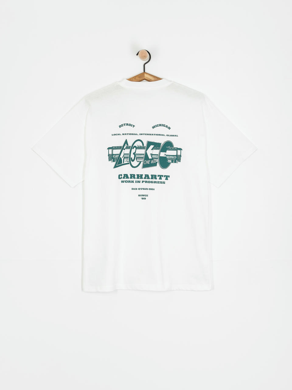 Тениска Carhartt WIP Runaway (white/malachite)