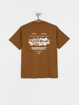 Тениска Carhartt WIP Runaway (hamilton brown/white)