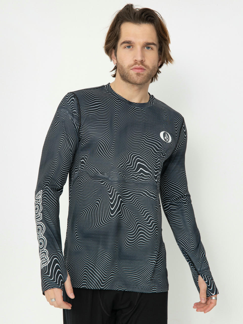 Мъжки Блуза Volcom M V Science Crew (black print)