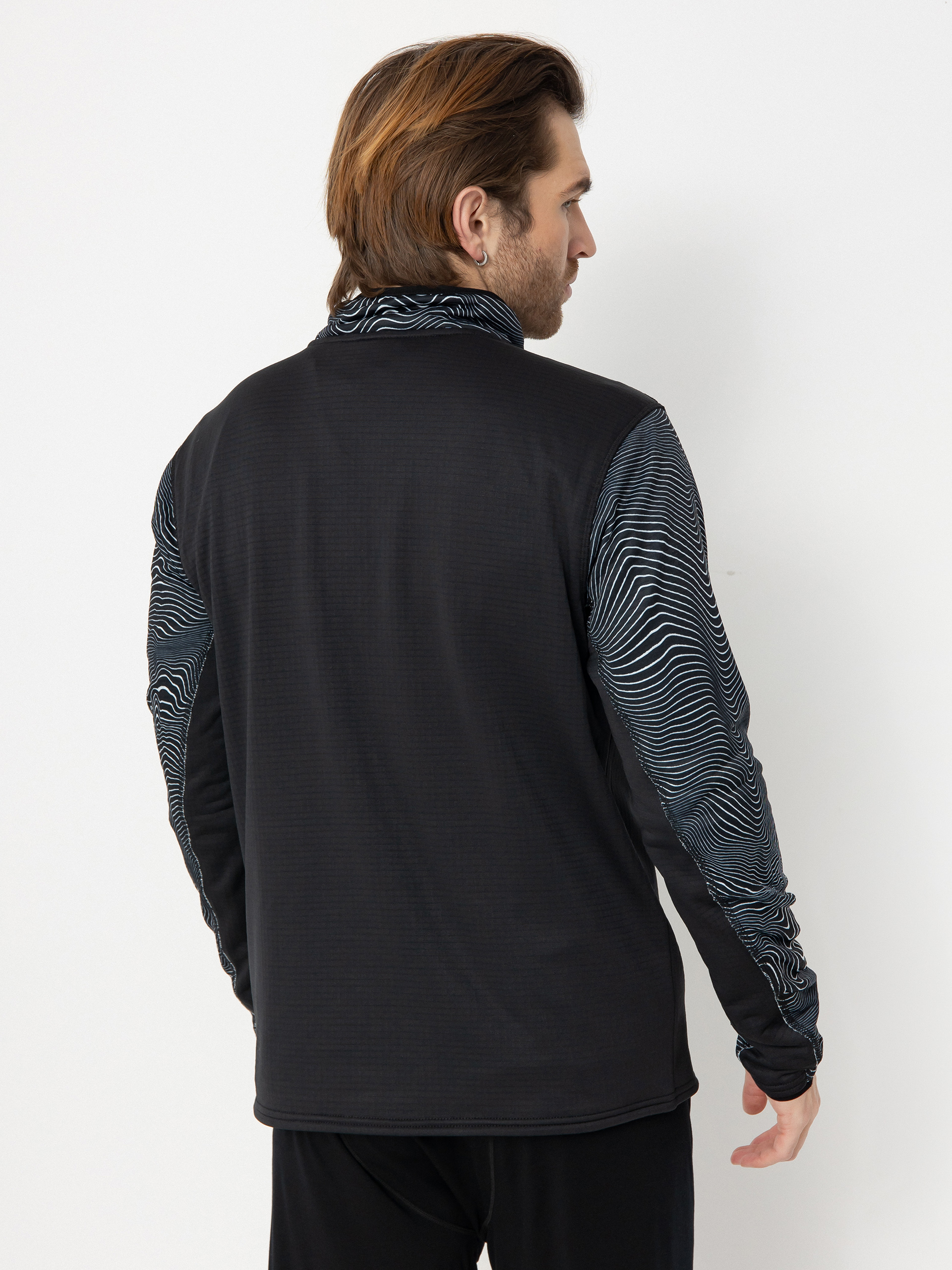 Мъжки Термо суитшърт Volcom Gridlock Mock Neck (black print)