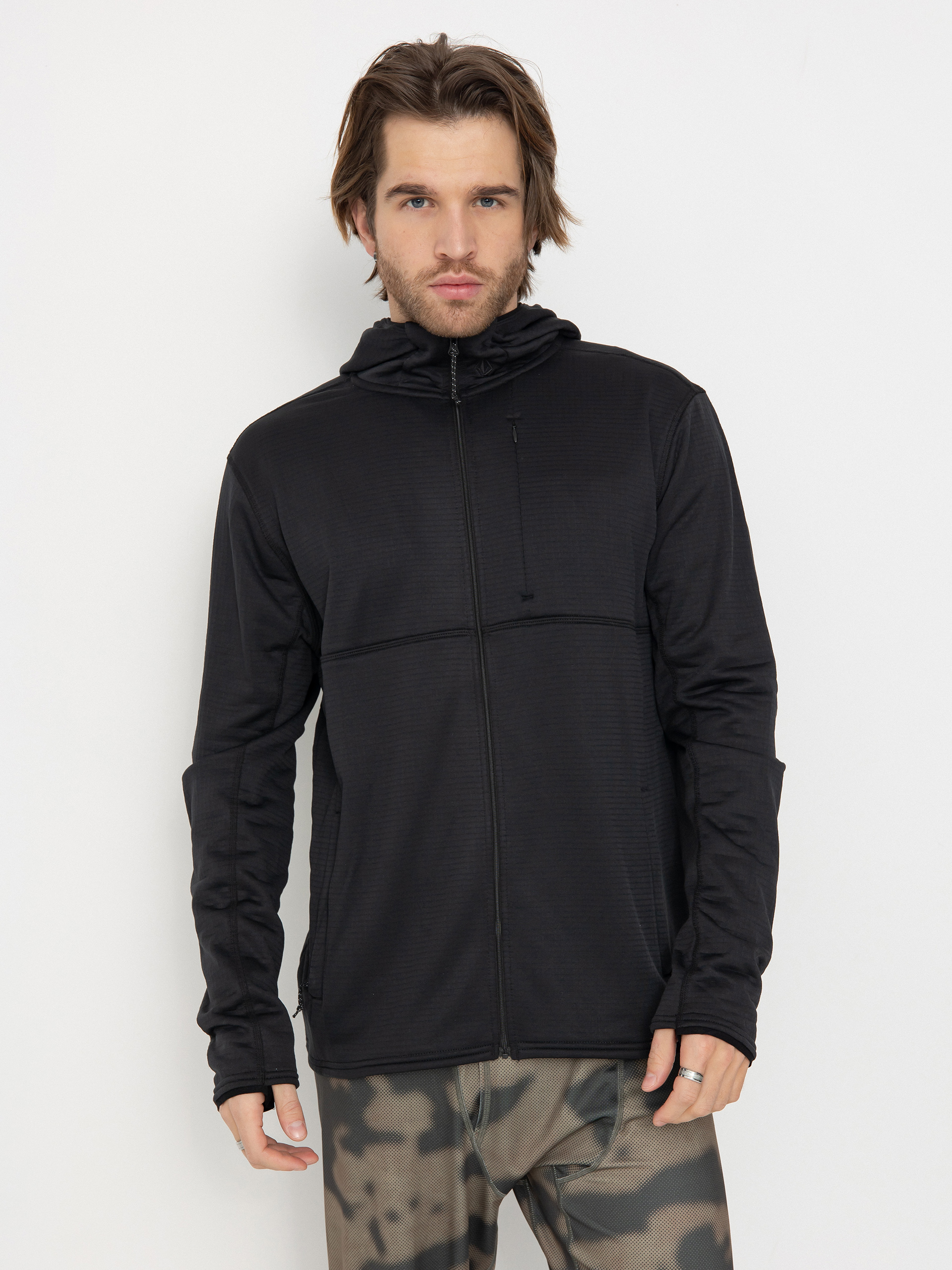 Термо суитшърт Volcom Gridlock Full Zip (black)