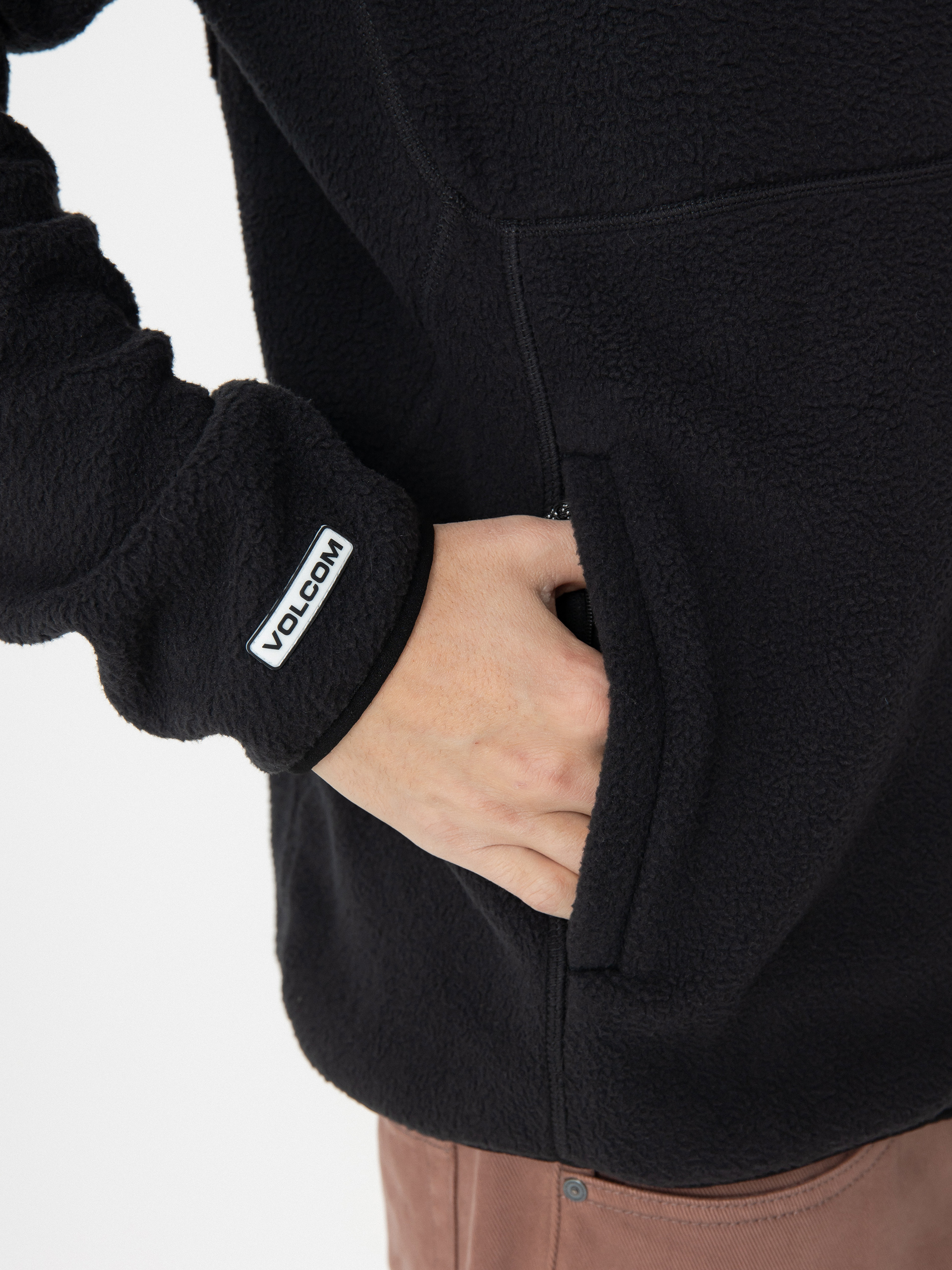 Мъжки Термо суитшърт Volcom Fleecer Full Zip (black)