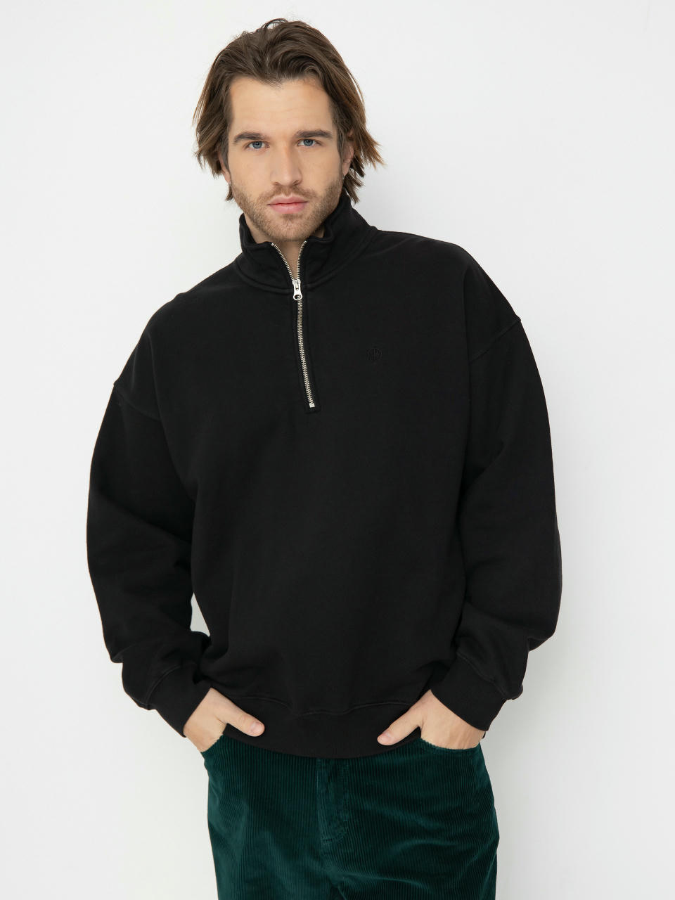 Суитшърт Polar Skate Frankie Half Zip (black)