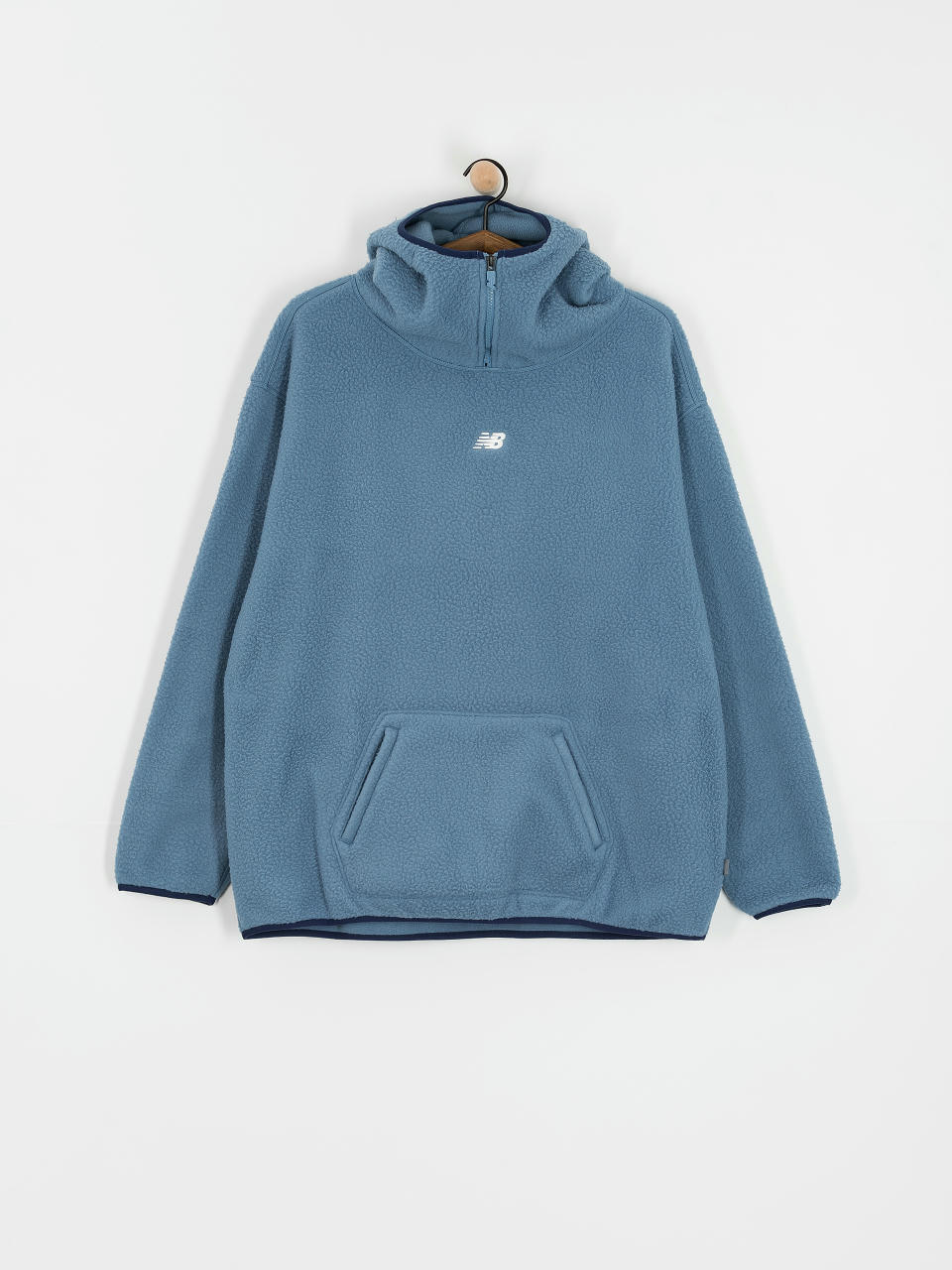 Мъжки Поларени суитшърт New Balance Hoops Sherpa Top (heronblue)