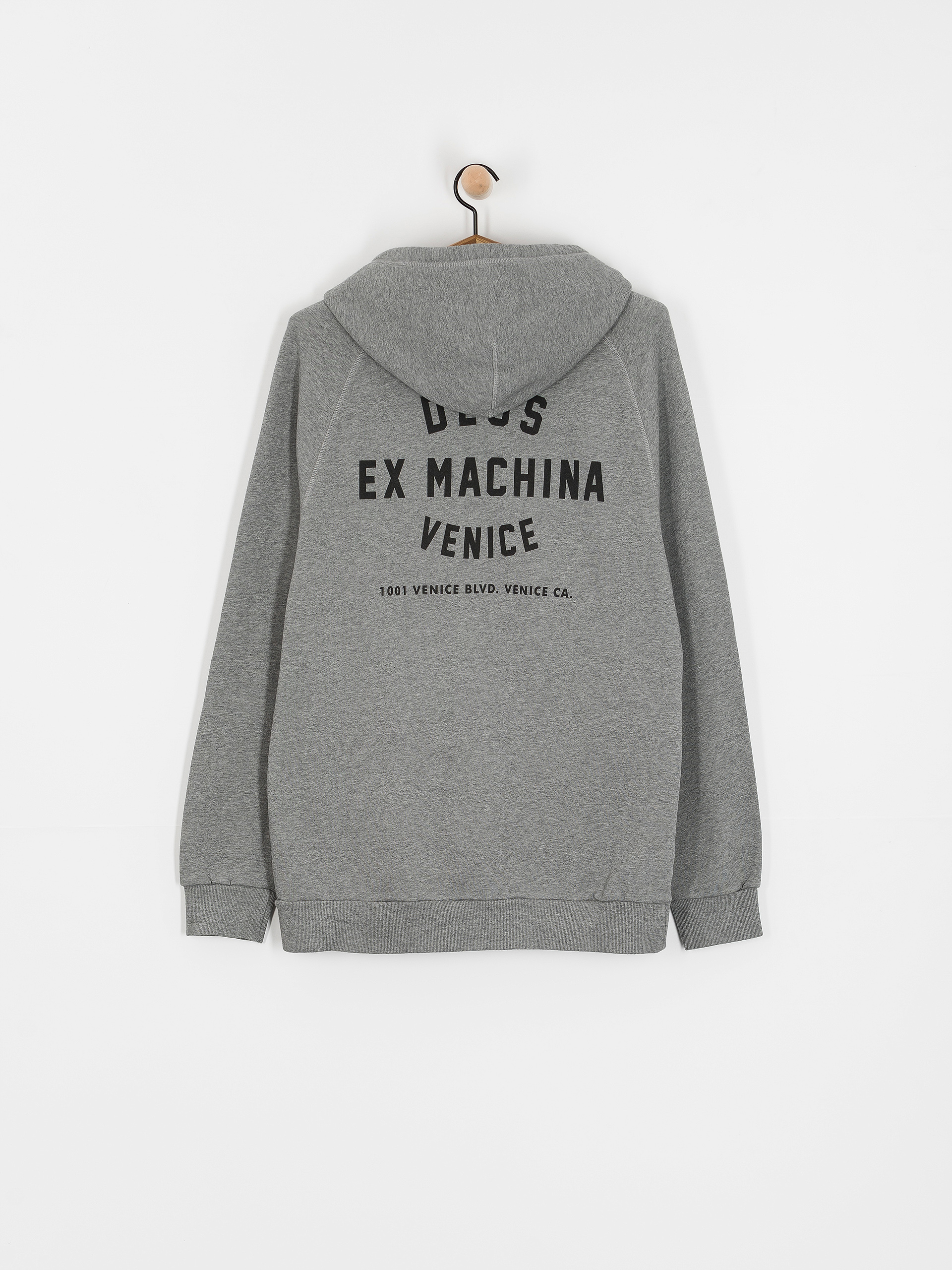 Суитшърт с качулка Deus Ex Machina Venice Address HD (grey marle)